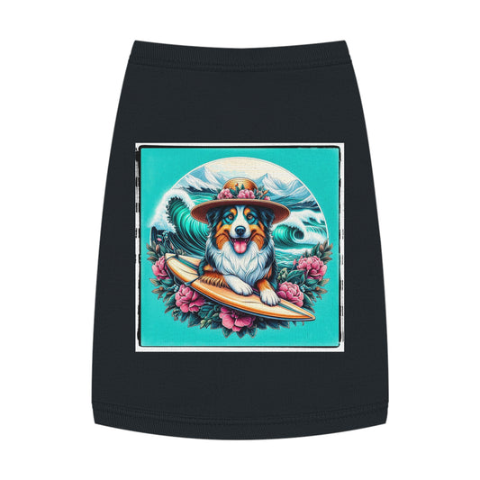 Pet Tank Top Australian Shepherd Pets Printify M Black 