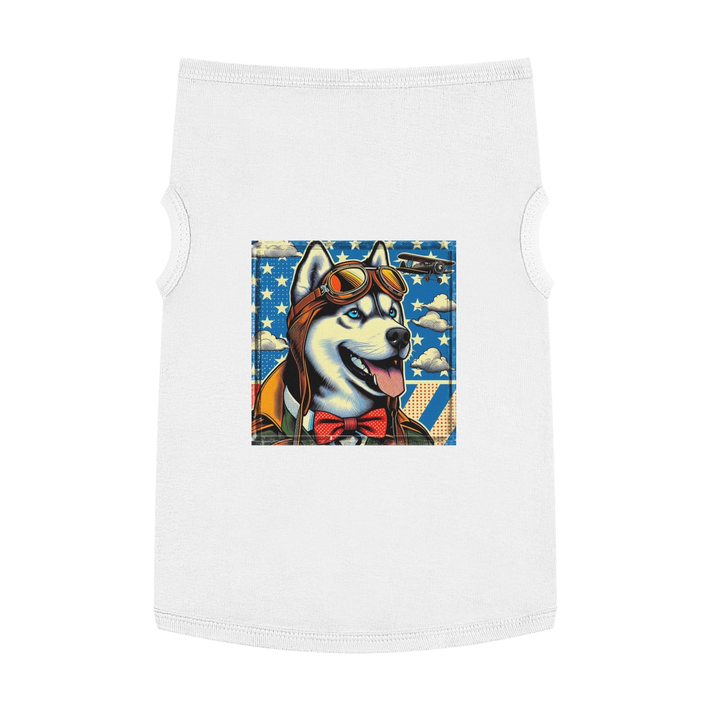 Pet Tank Top Husky Pets Printify XL White 