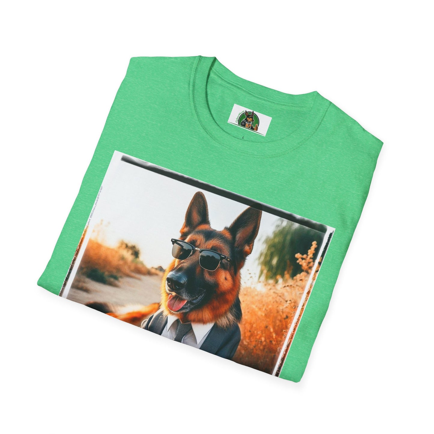 German Shepherd suit and beach