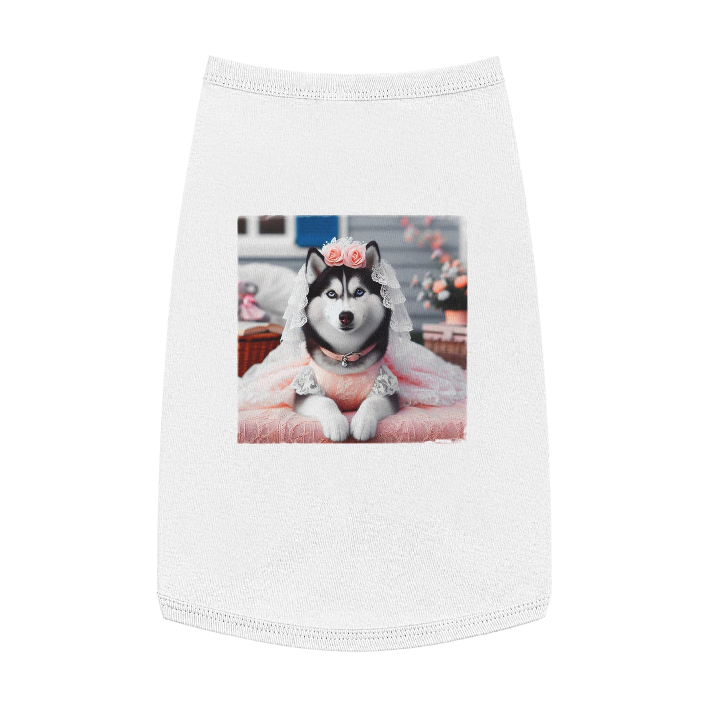 Pet Tank Top Husky Pets Printify L White 