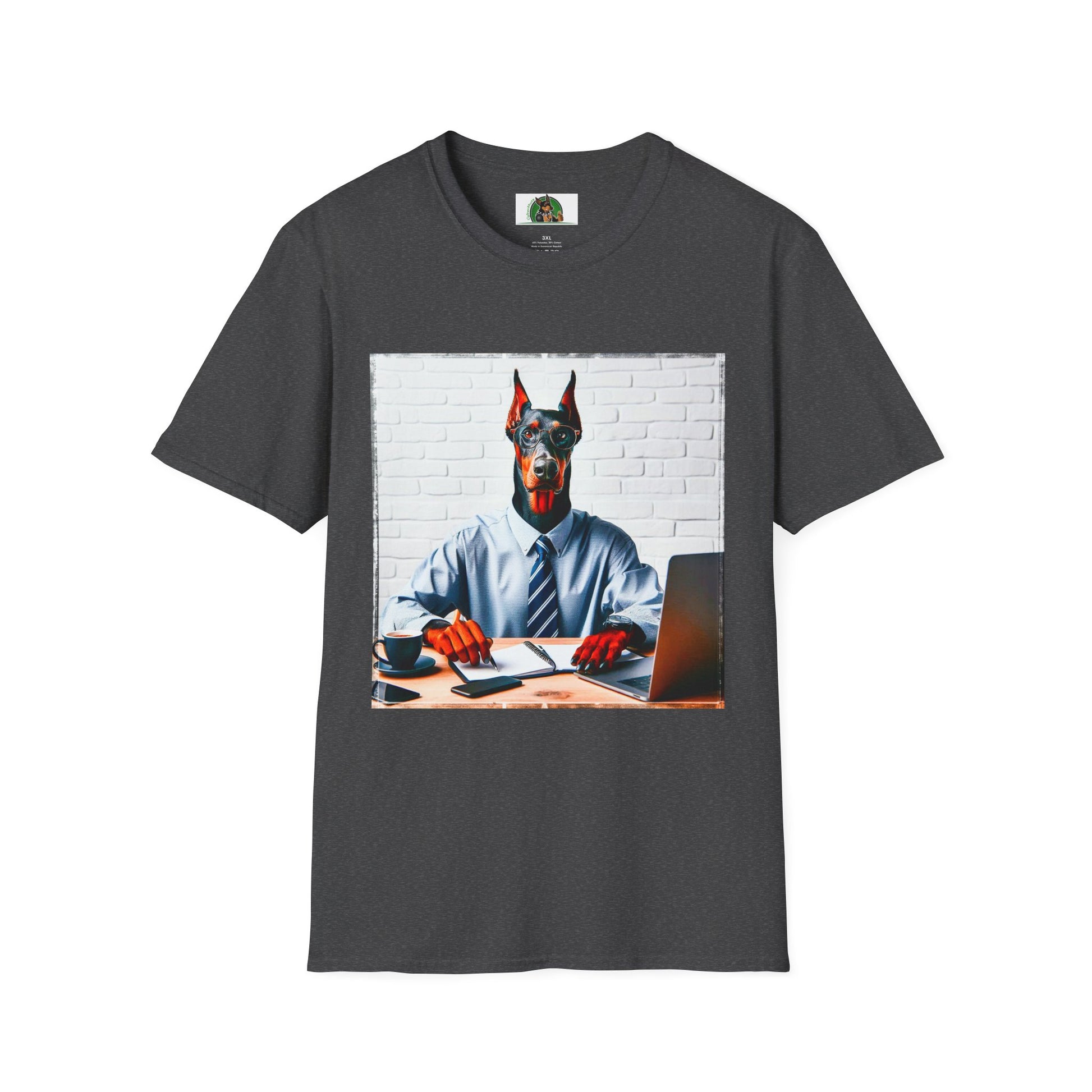 Doberman T-Shirt Printify XS Dark Heather