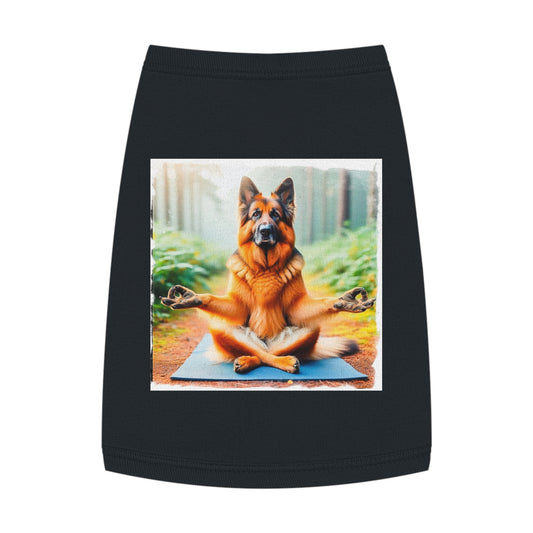 German Shepherd yoga shirt Pets Printify M Black