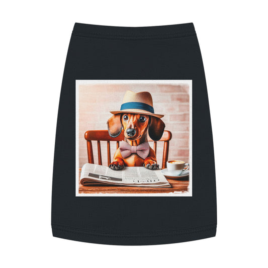 Pet Tank Top Dachshund Pets Printify M Black