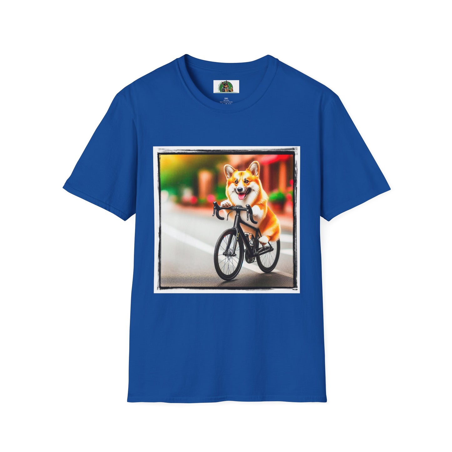 Pembroke Welsh Corgi bicycle shirt T-Shirt Printify XS Royal