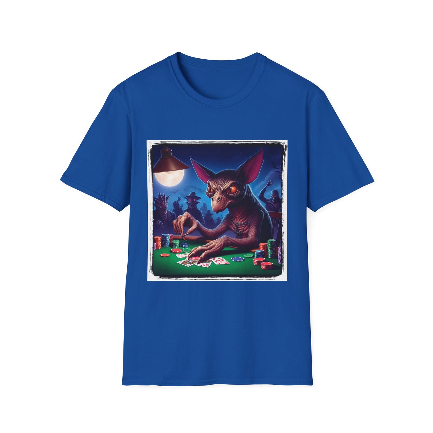 Chupacabra card playing t shirt T-Shirt Printify XS Royal