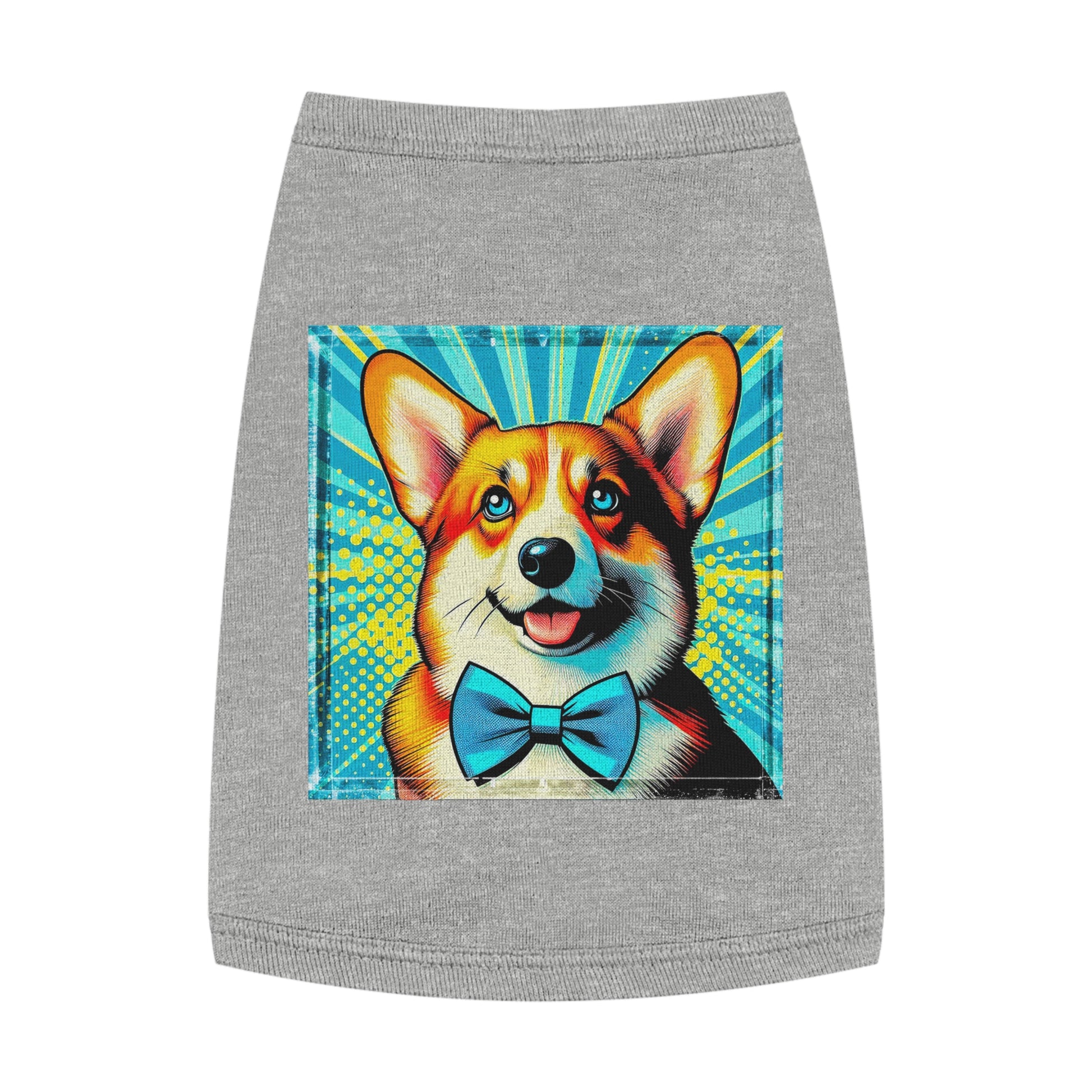 Pembroke Welsh Corgi blue bow tie shirt 👔 Pets Printify M Heather
