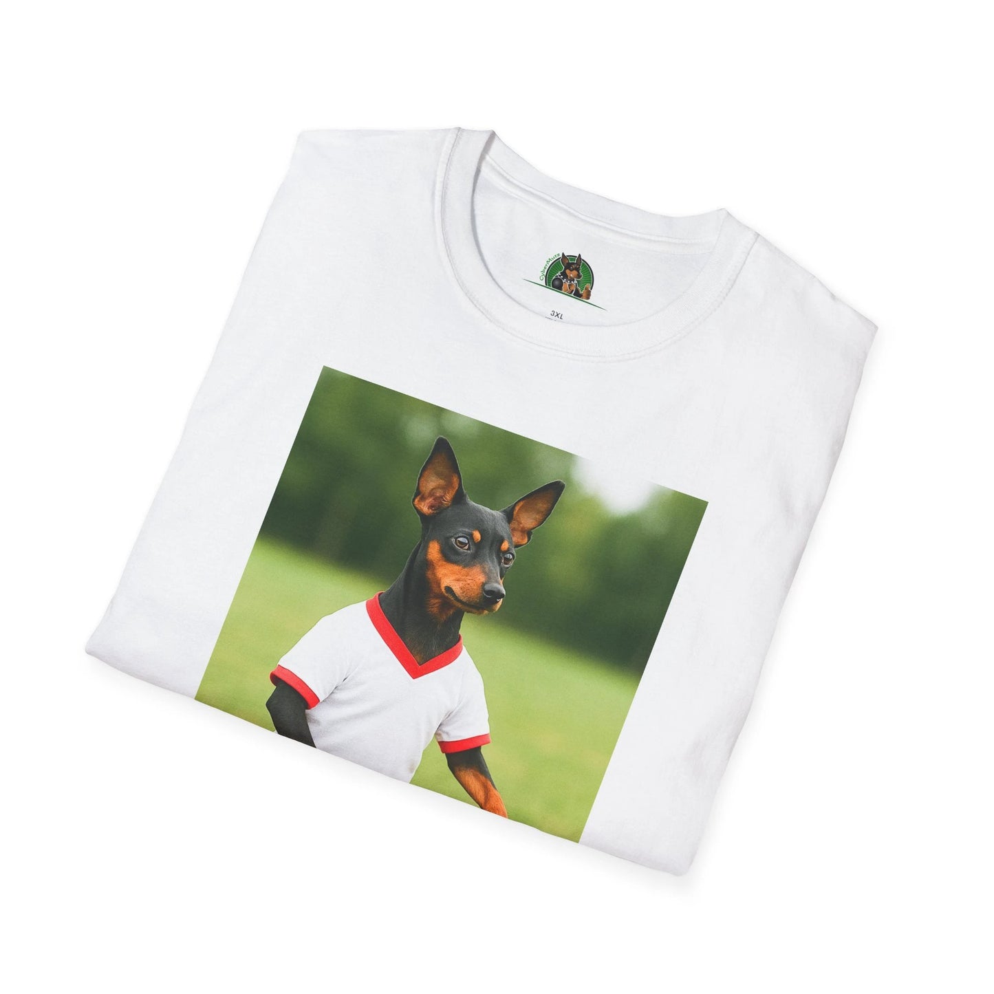 Miniature Pinscher Soccer T-Shirt — "Min Pin Soccer" Dog Lover Sports Tee T-Shirt Printify