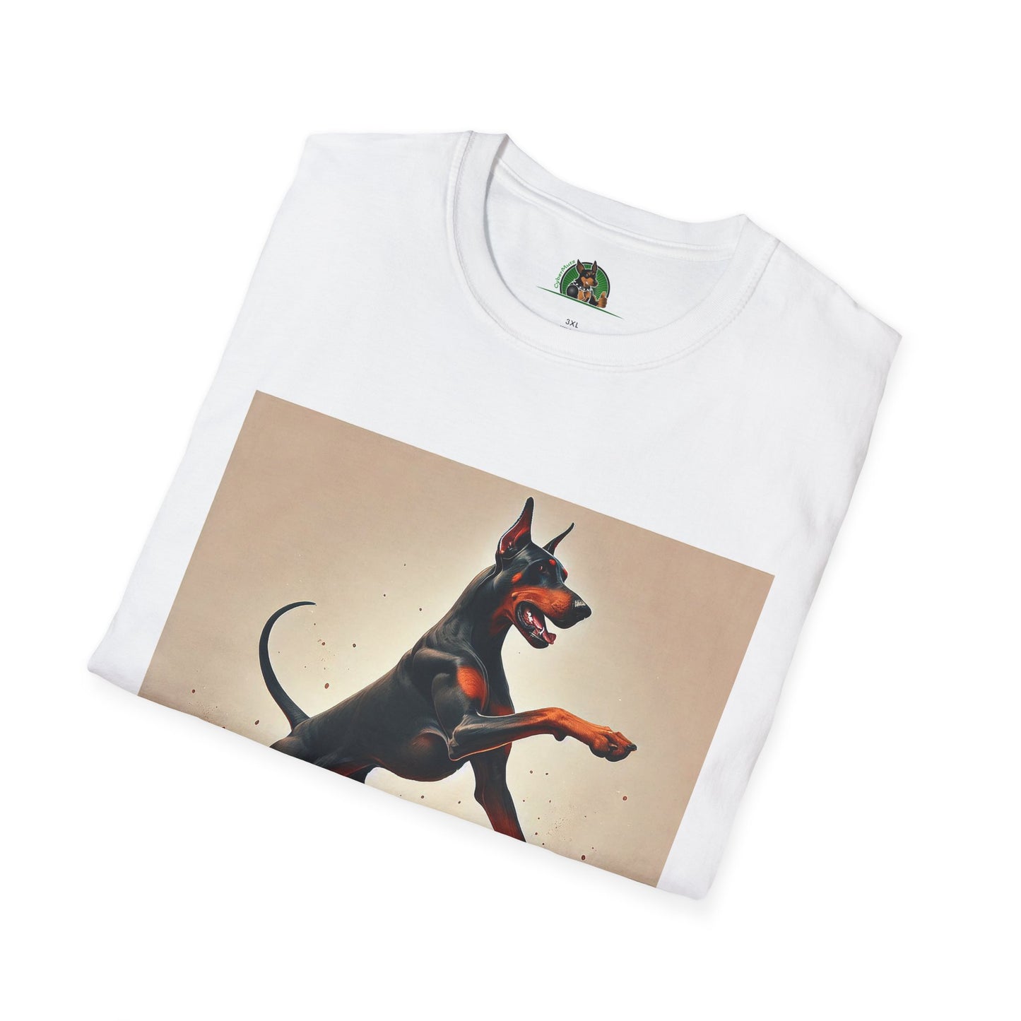 Dancing Doberman Unisex T-Shirt T-Shirt Printify