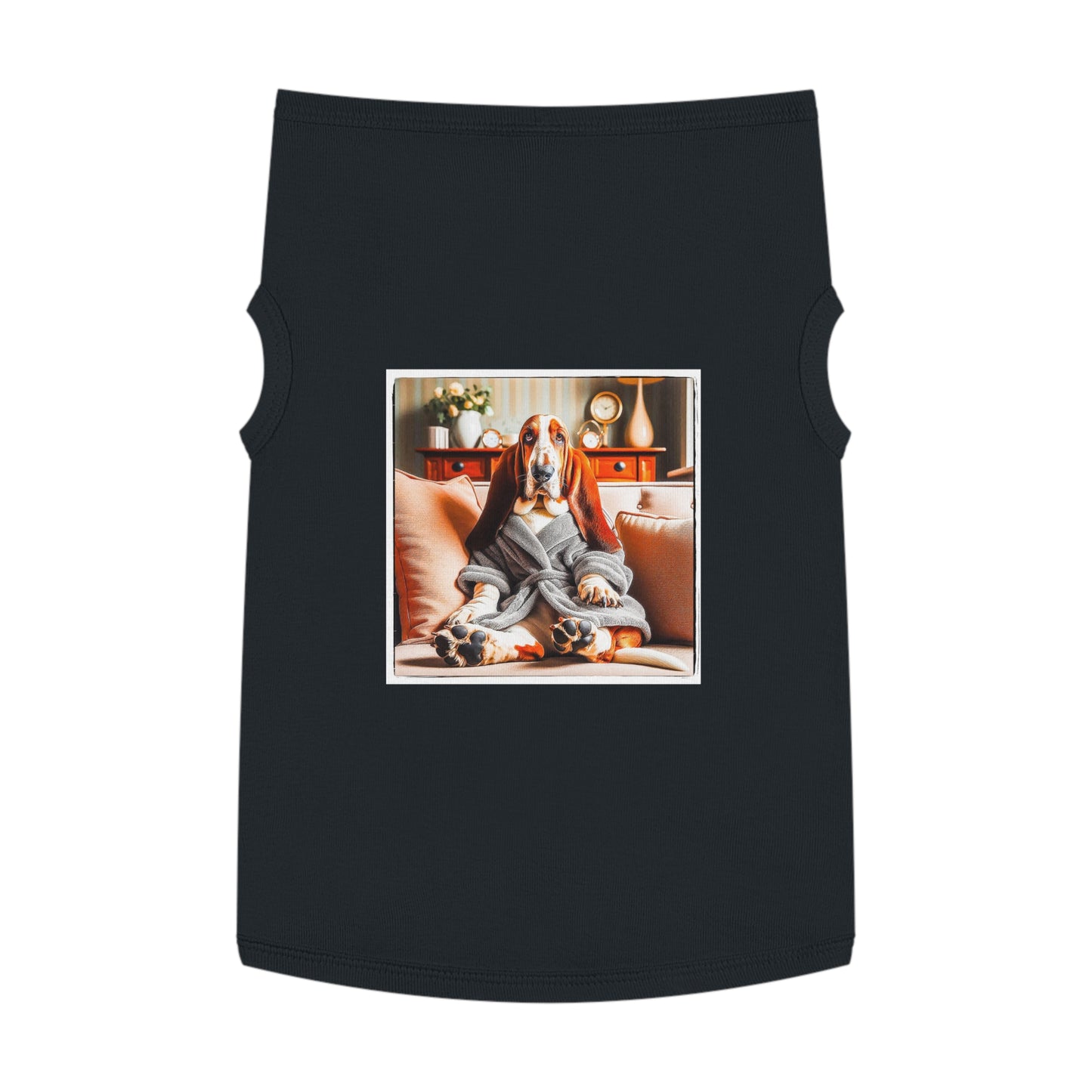 Pet Tank Top Basset Hound* Pets Printify XL Black 