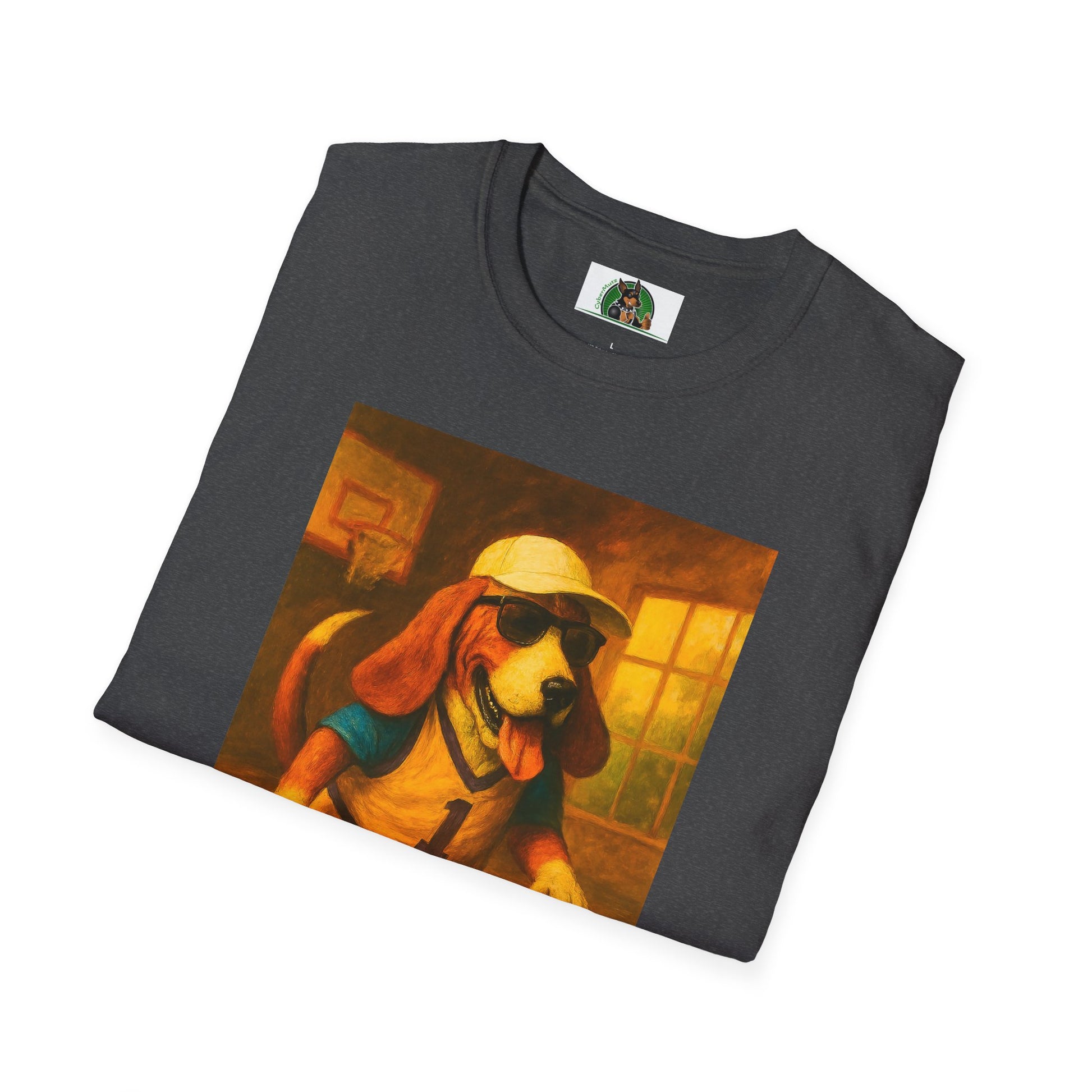 Sports Basketball Bassett Hound T-Shirt T-Shirt Printify