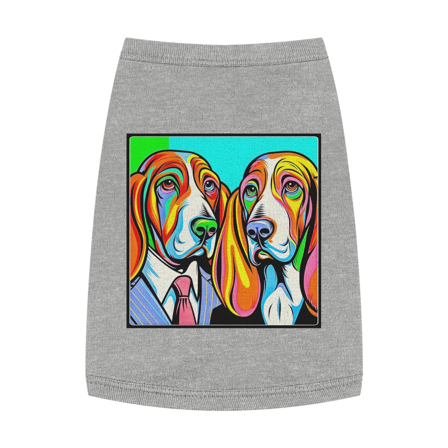 Pet Tank Top Basset Hound Pets Printify M Heather