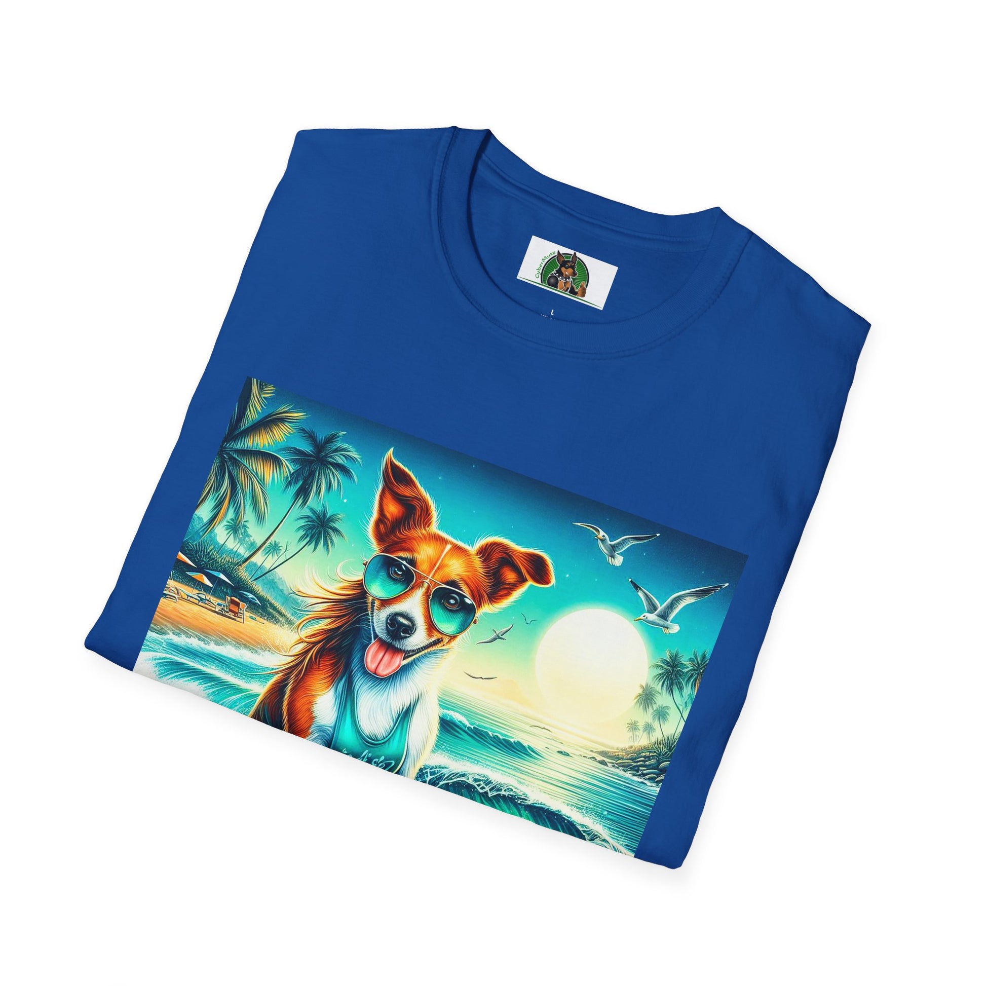 Jack Russell Surfer W/Shades T-Shirt Printify