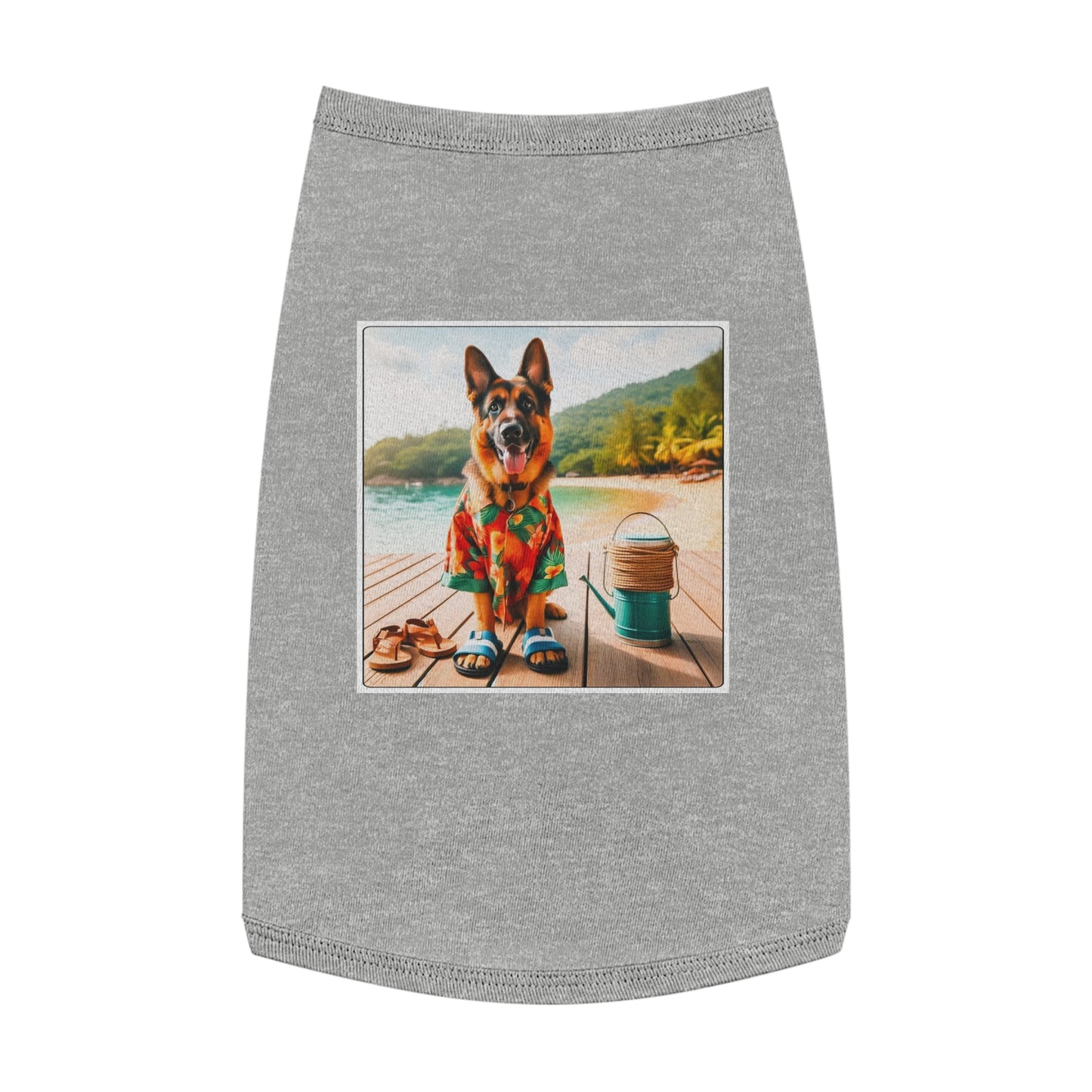 Pet Tank Top German Shepherd Pets Printify L Heather 