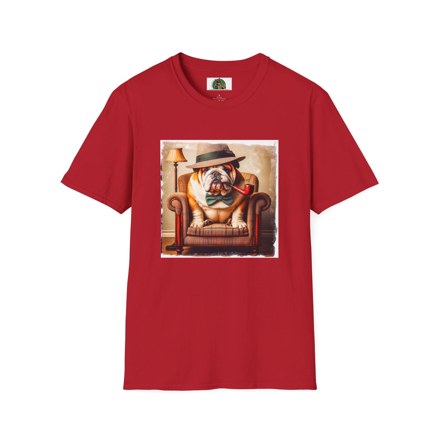 Bulldog T-Shirt Printify S Cherry Red