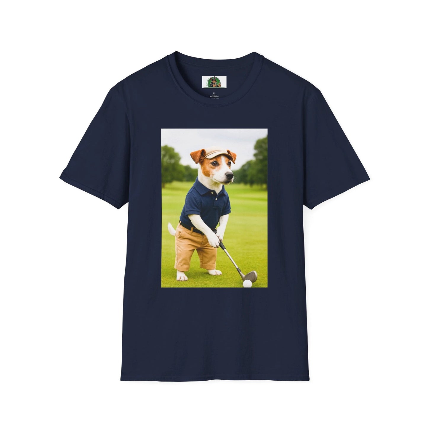 Jack Russell Golf Tee — Sports Dog T-Shirt T-Shirt Printify Navy S