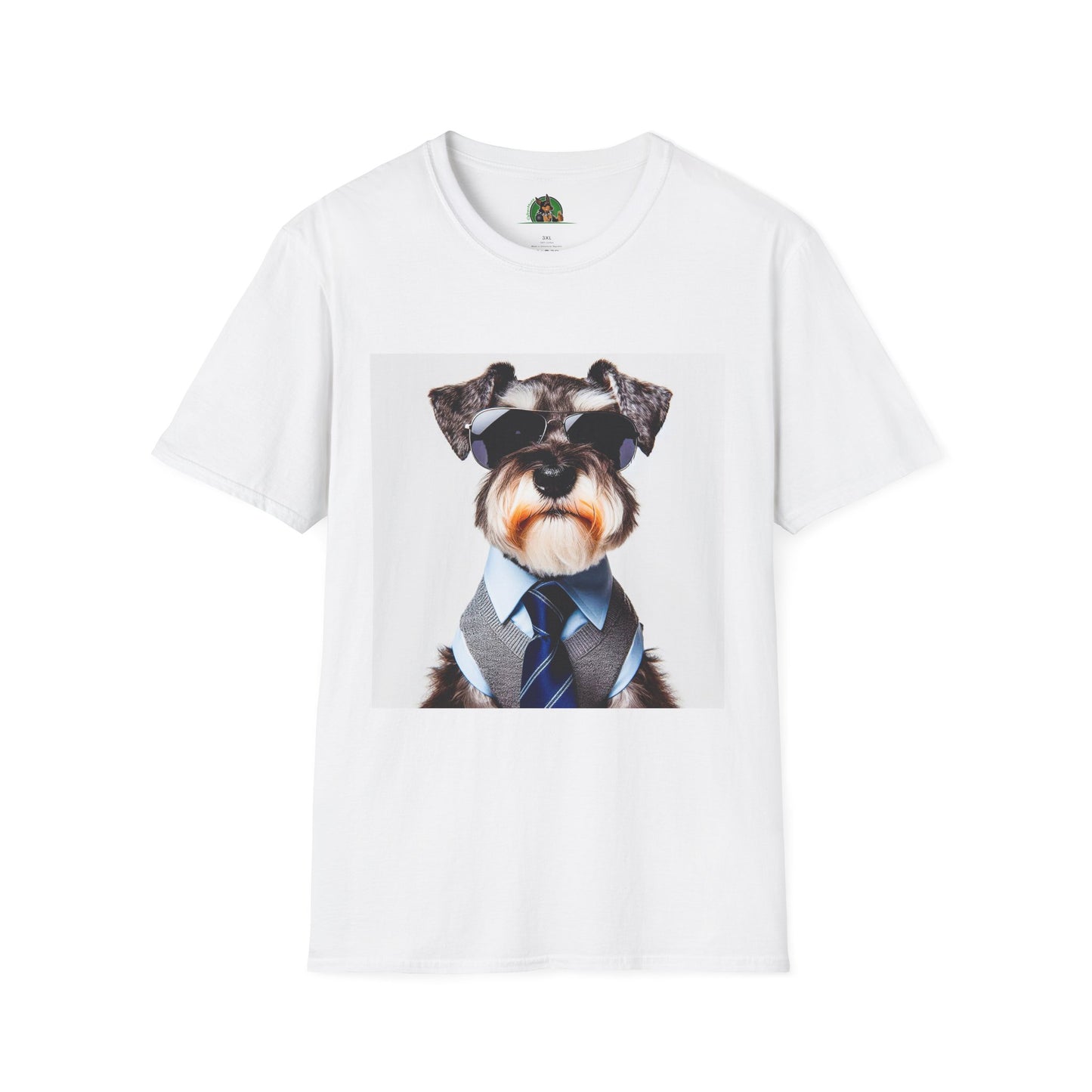 Schnauzer T-Shirt with Miniature Schnauzer Design T-Shirt Printify XS White 