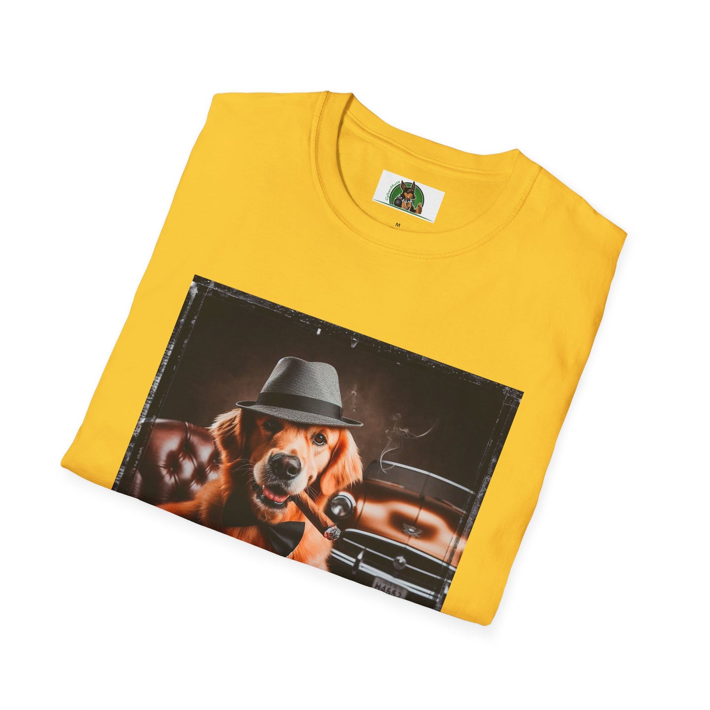 Golden Retriever playing poker shirt