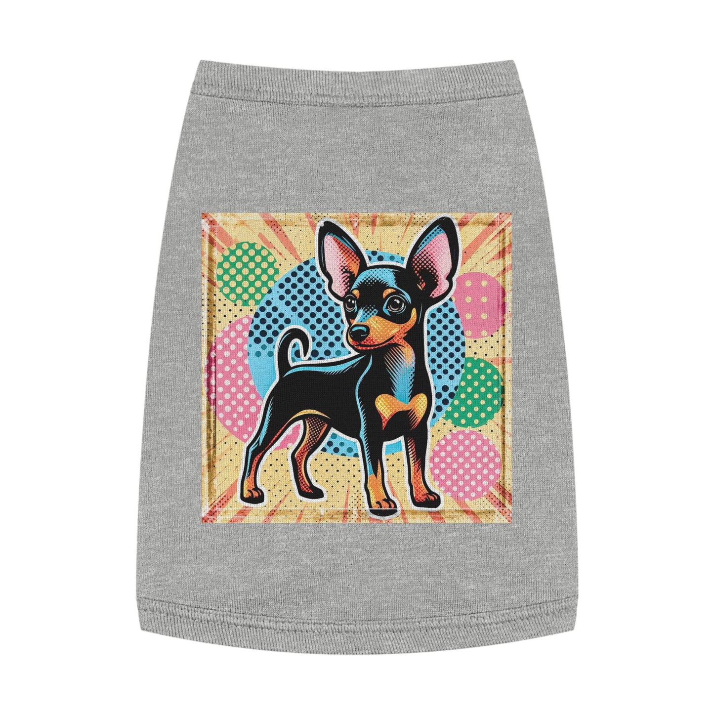 Dog Tank Top - Min Pin Tank Tops Pets Printify M Heather 