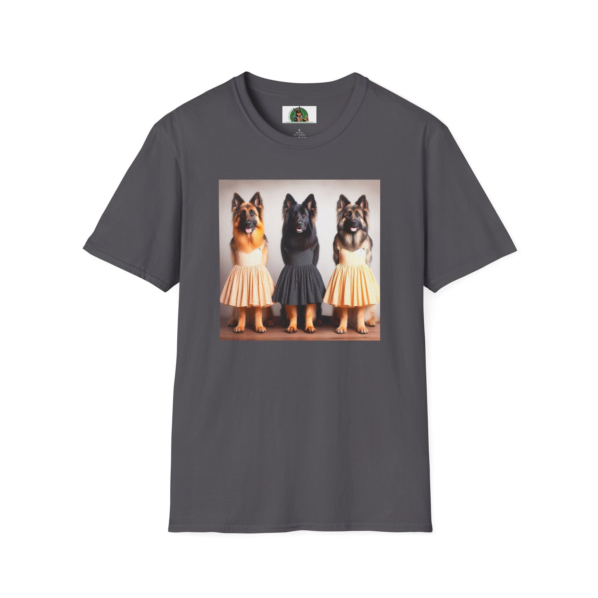 German Shepherd pretty ballerinas shirt T-Shirt Printify Charcoal S