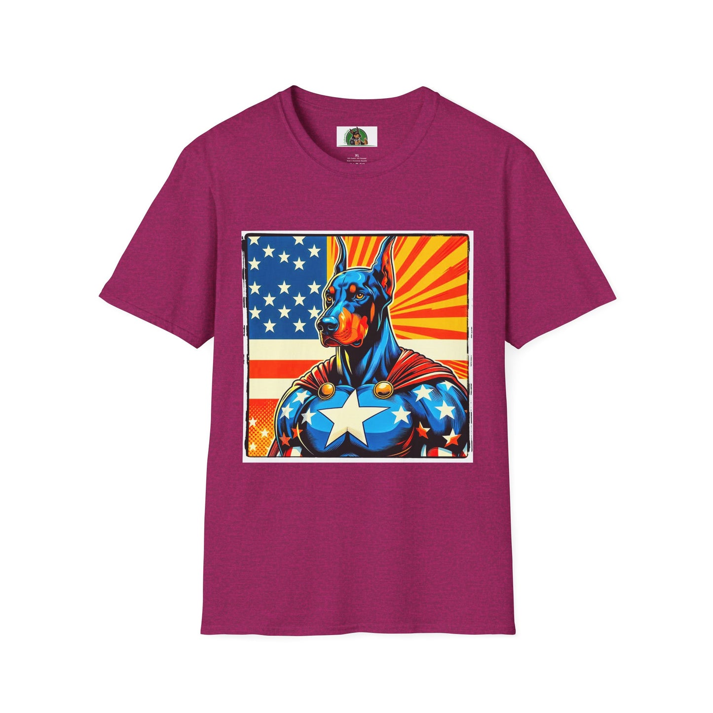 Doberman T-Shirt Printify S Antique Heliconia