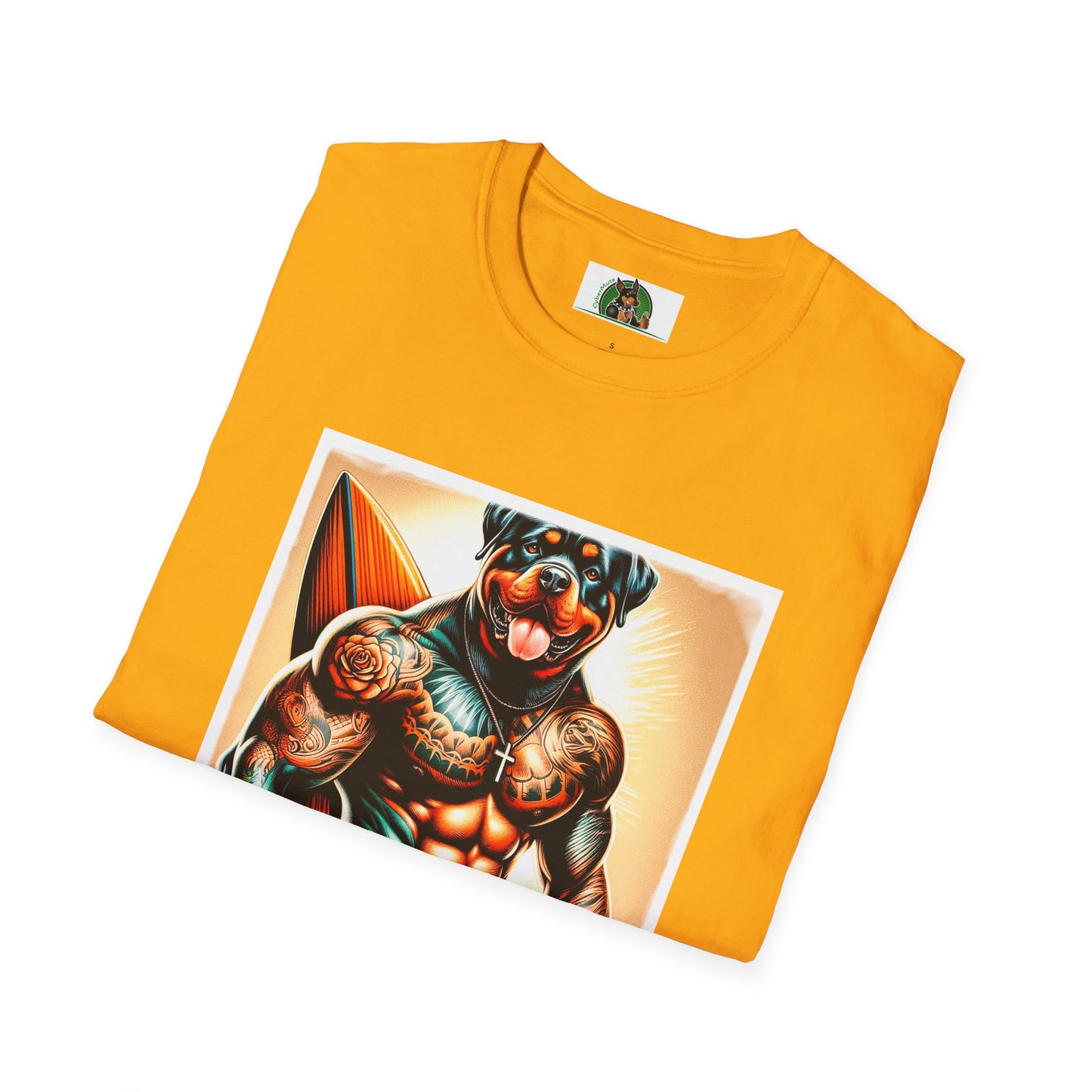 Rottweiler muscles surfer