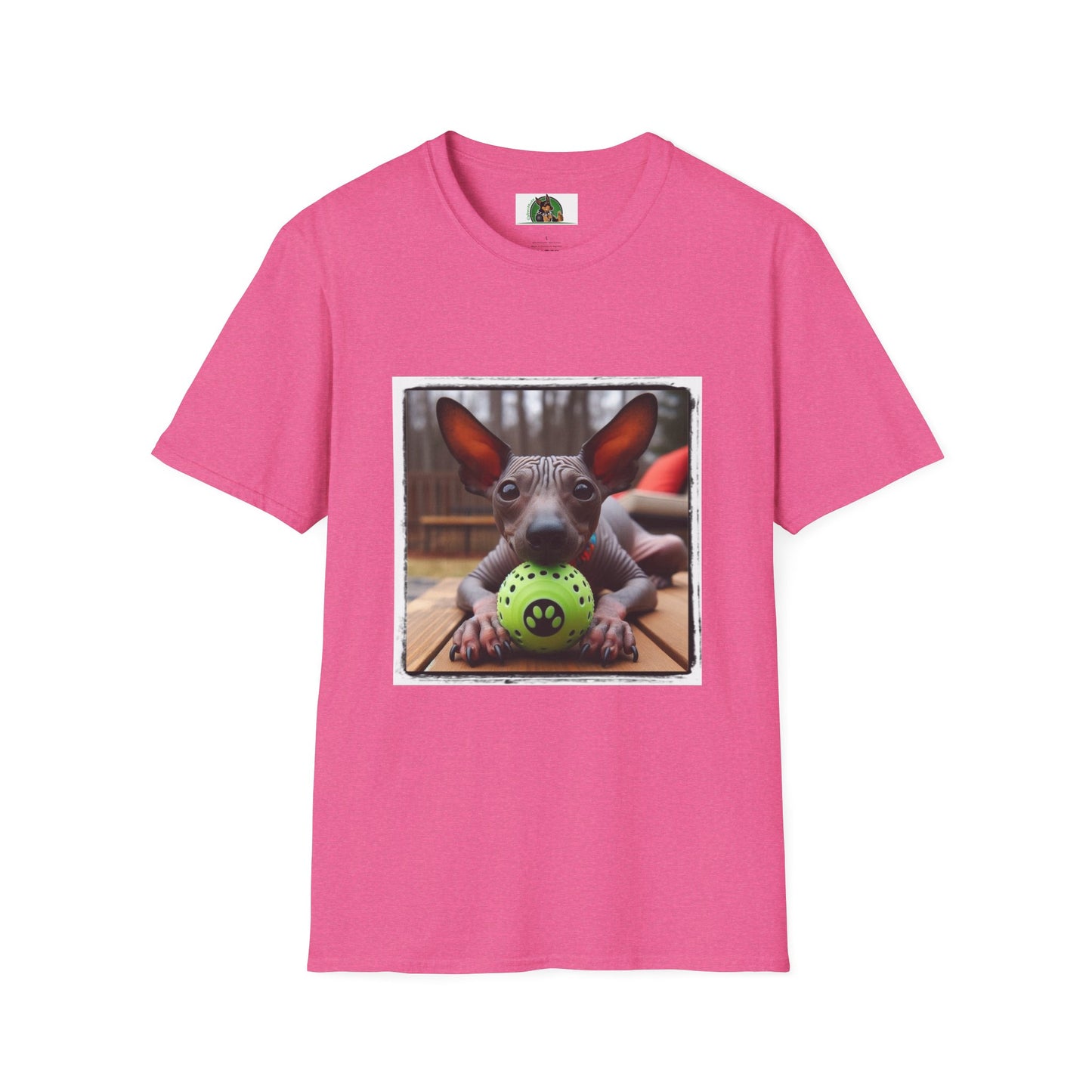 Mexican Hairless Dog T-Shirt Printify S Heather Heliconia 