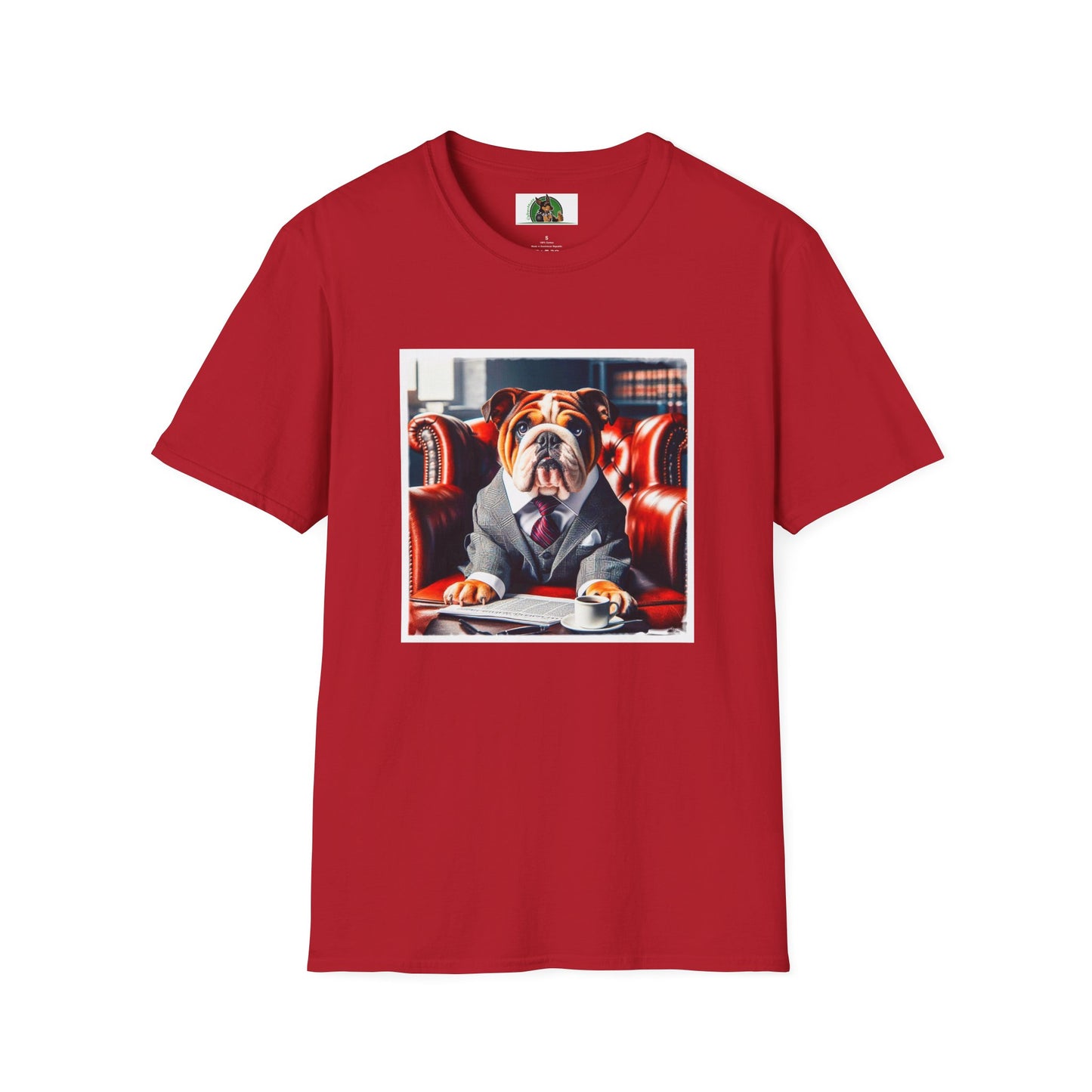 Bulldog T-Shirt Printify S Cherry Red