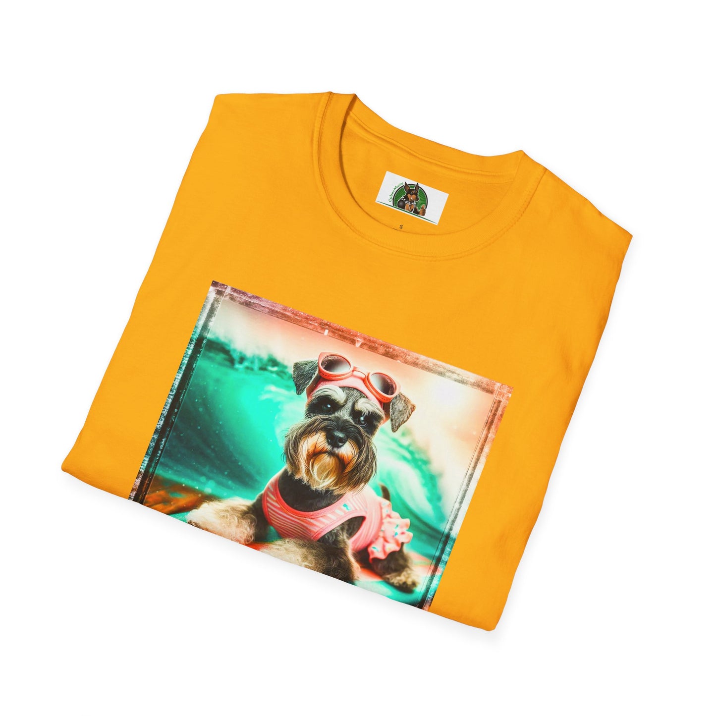 Schnauzer T-Shirt with Miniature Schnauzer Design T-Shirt Printify   