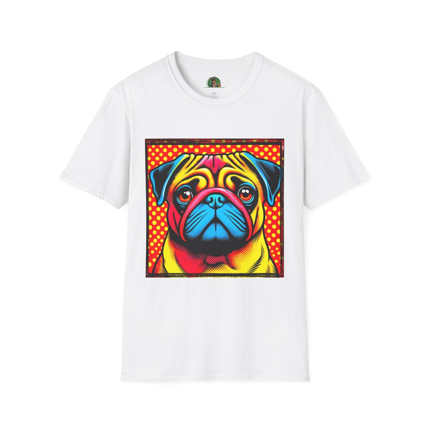 Pugs Pop Art T-Shirt T-Shirt Printify XS White