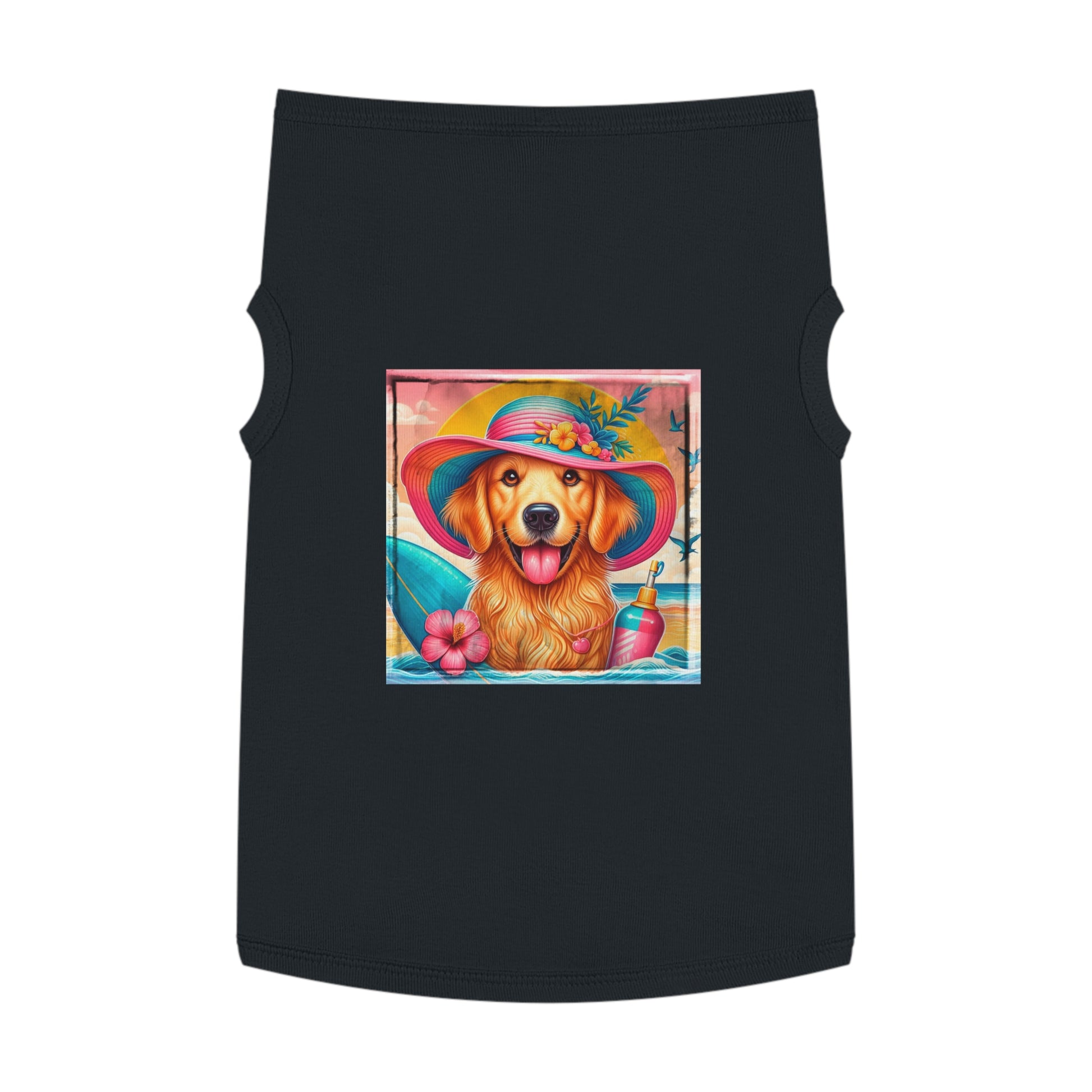 Golden Retriever pet tank top Pets Printify   