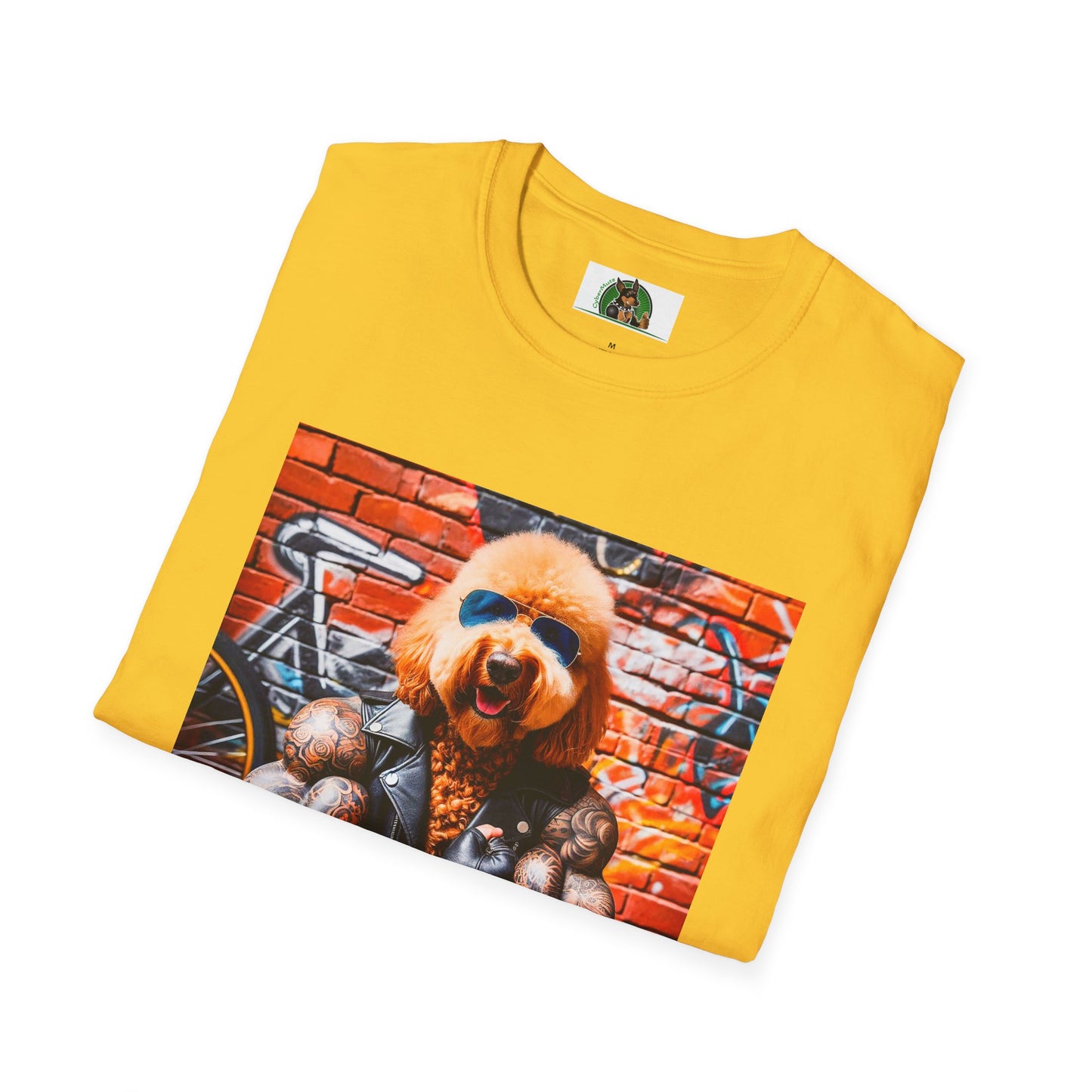 Golden Doodle tough guy muscles t shirt