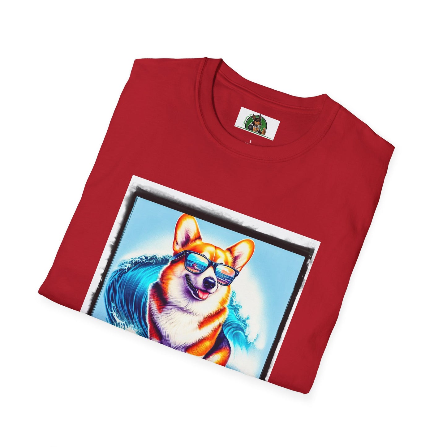 Pembroke Welsh Corgi surfing waves shirt