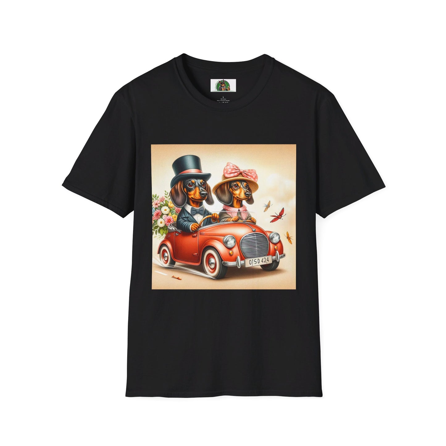 Wacky Dachshund T-Shirt Printify Black S 