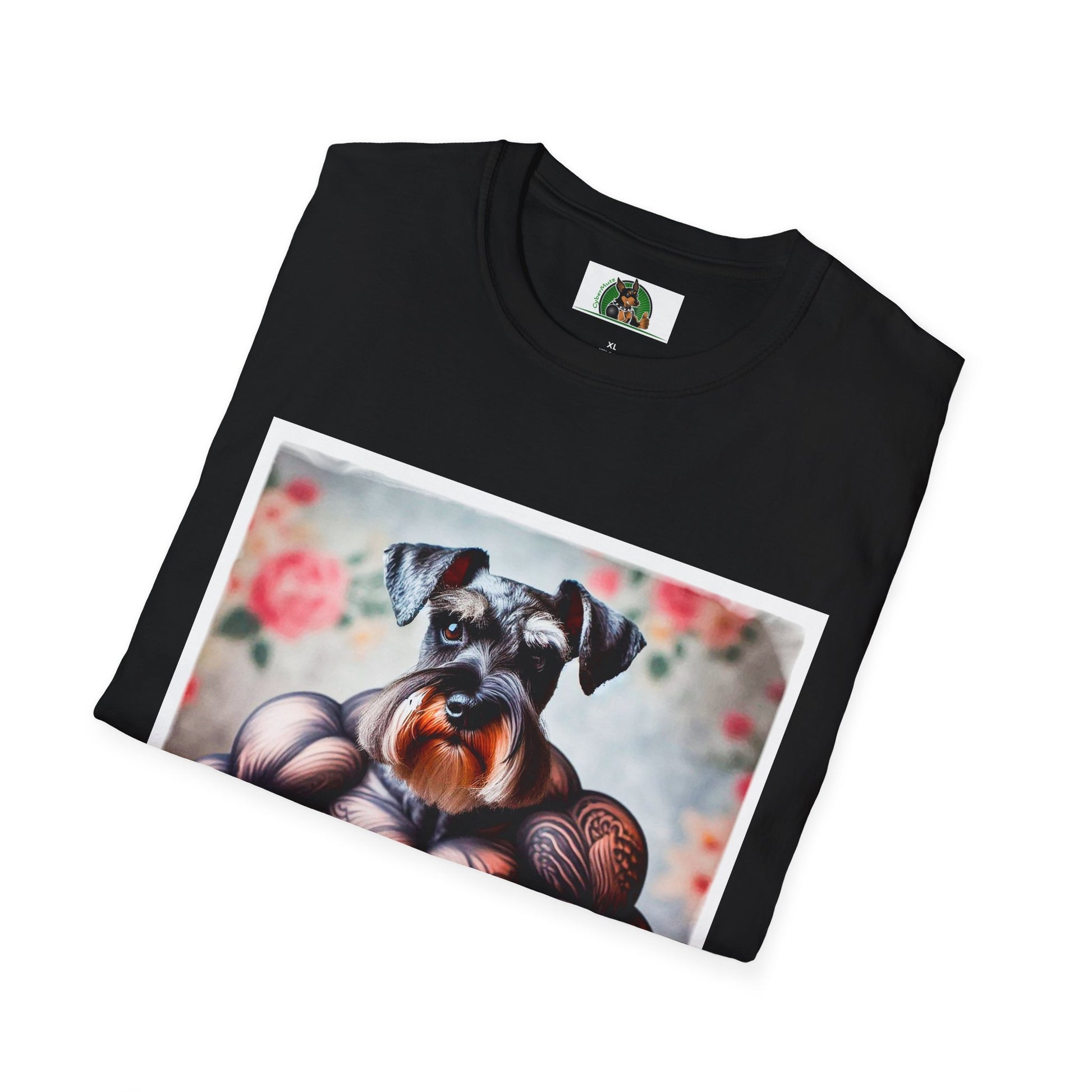 Schnauzer T-Shirt with Miniature Schnauzer Design T-Shirt Printify   