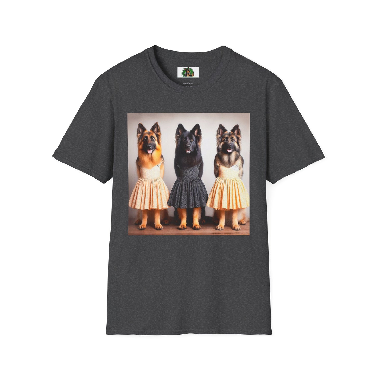 German Shepherd pretty ballerinas shirt T-Shirt Printify Dark Heather S