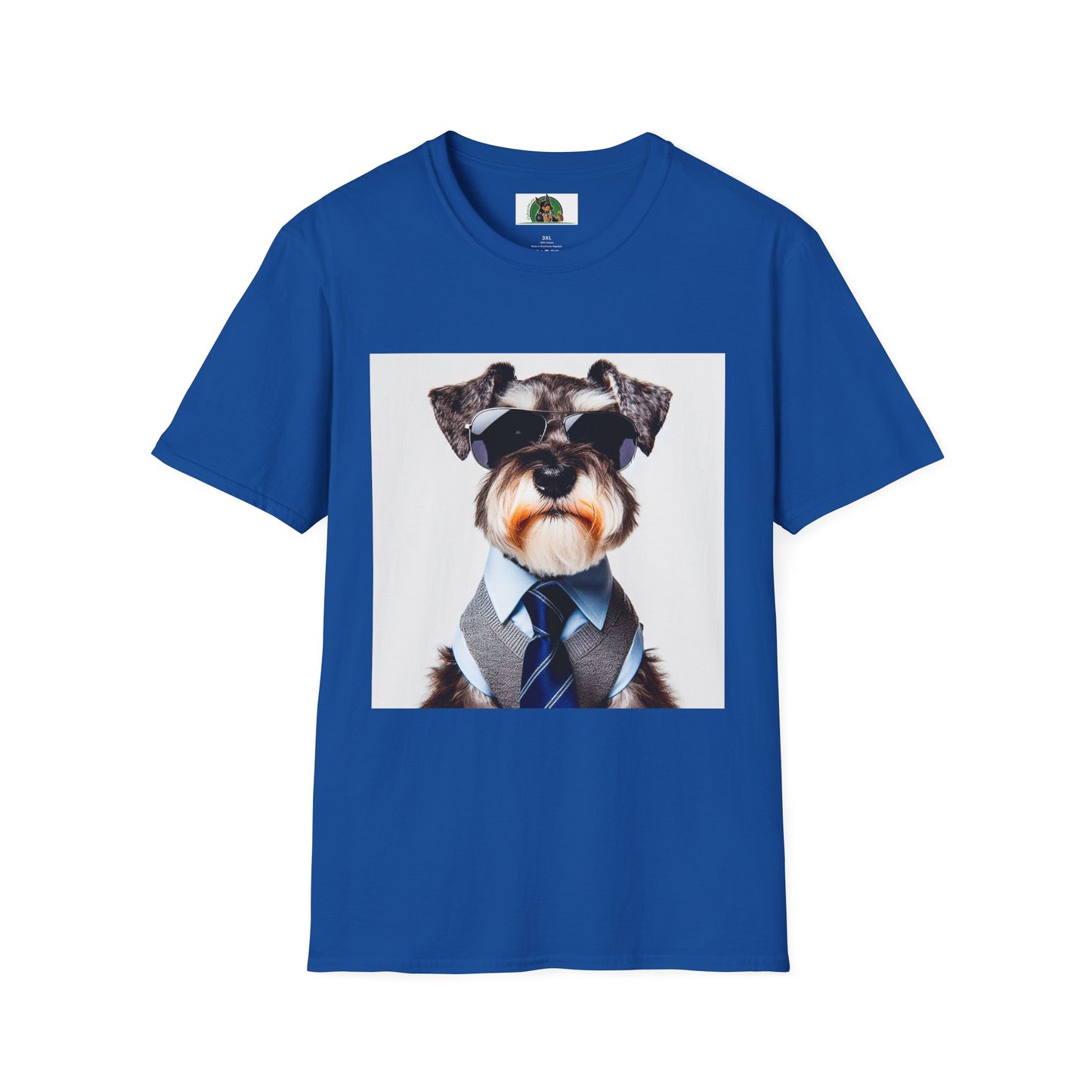 Schnauzer T-Shirt with Miniature Schnauzer Design T-Shirt Printify XS Royal 