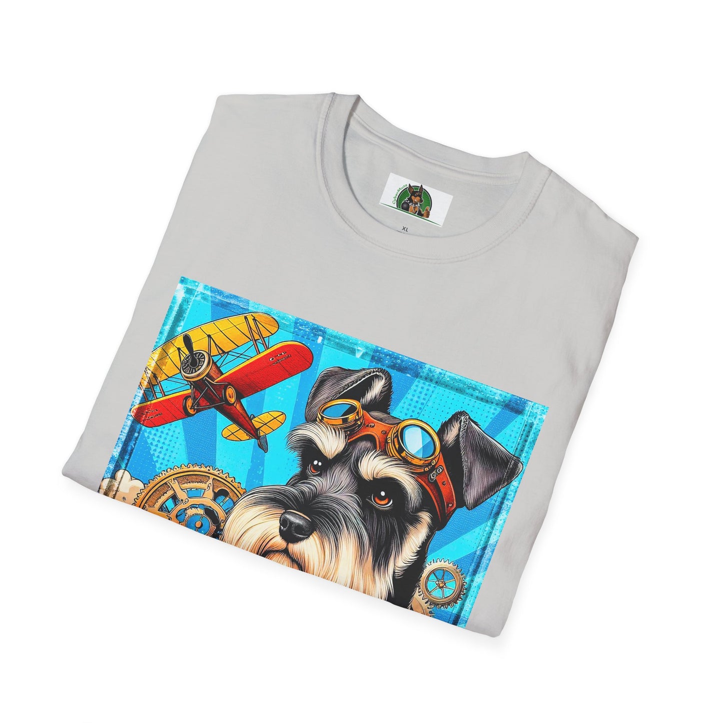 Schnauzer T-Shirt with Miniature Schnauzer Design T-Shirt Printify   