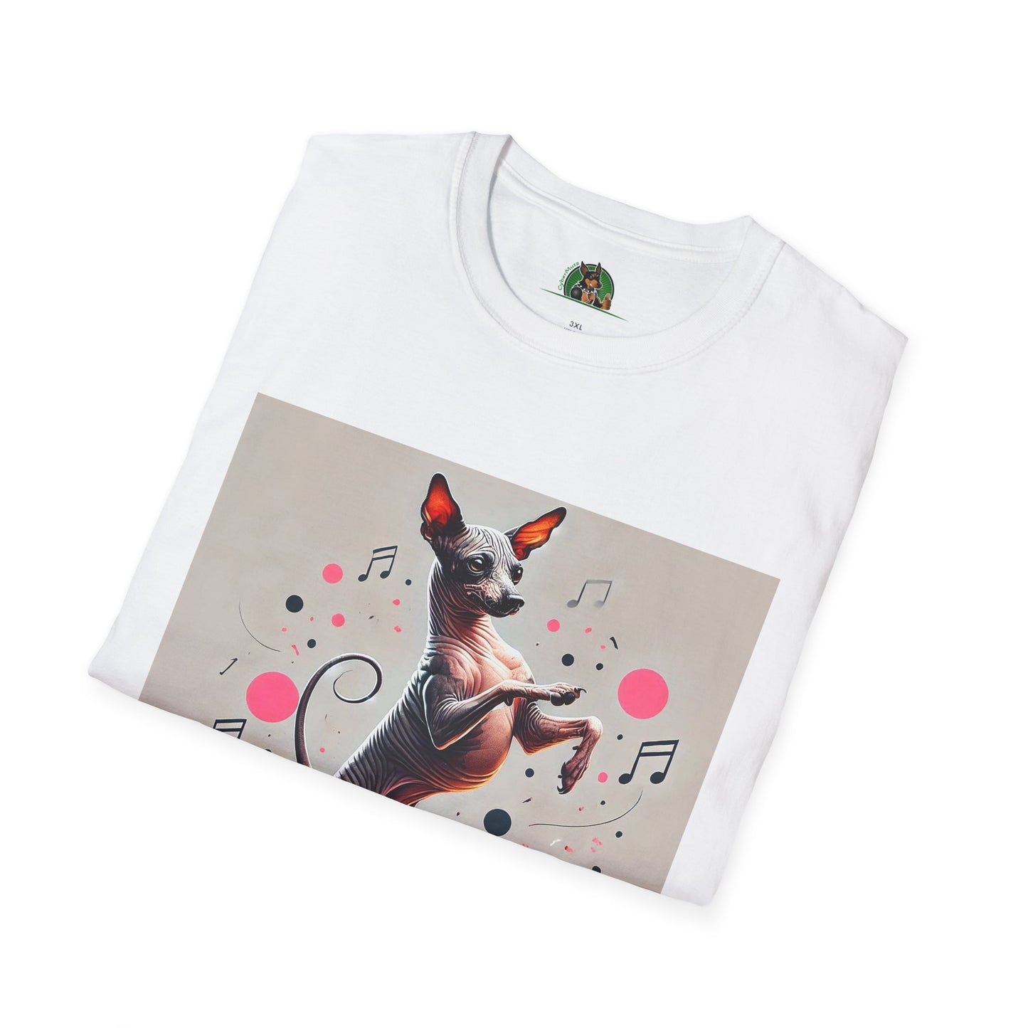 Mexican Hairless Dancing Dog T-Shirt T-Shirt Printify