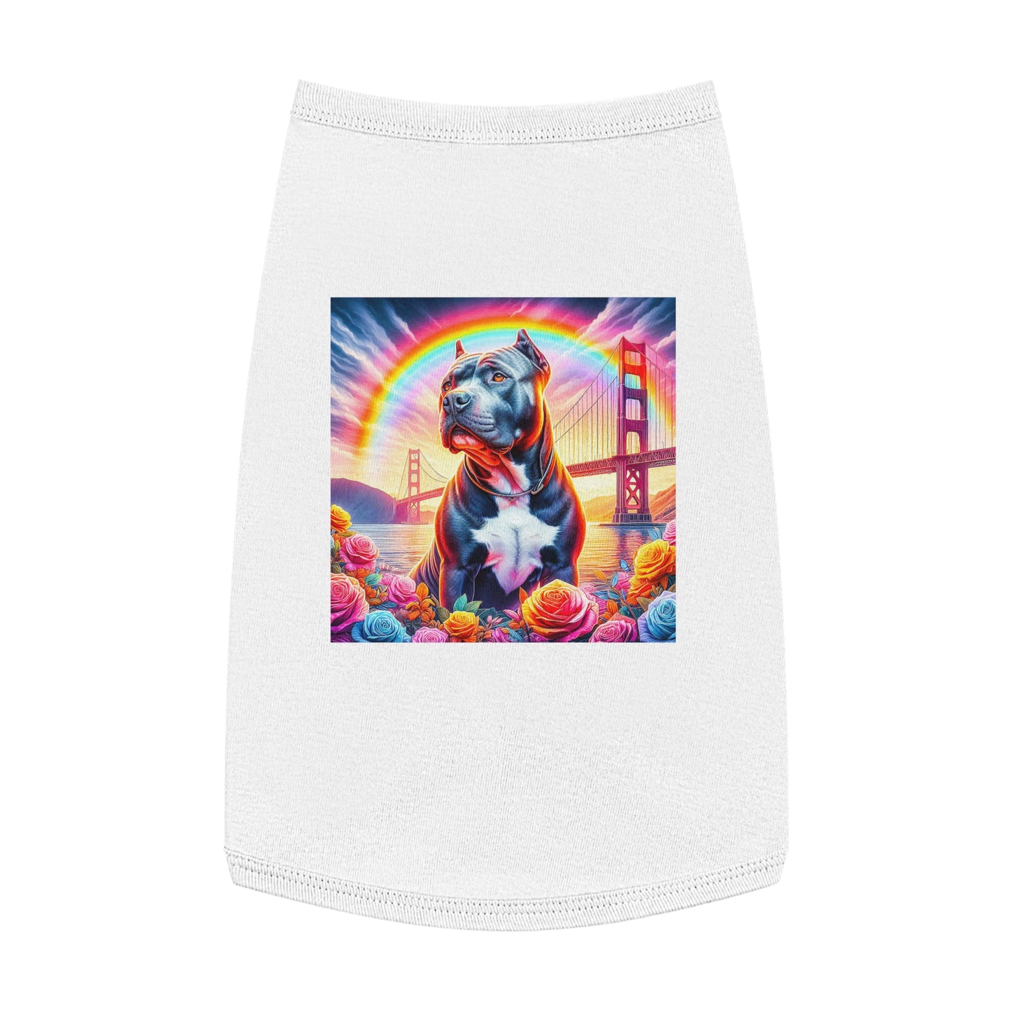 Pet Tank Top Pit Bull Pets Printify L White