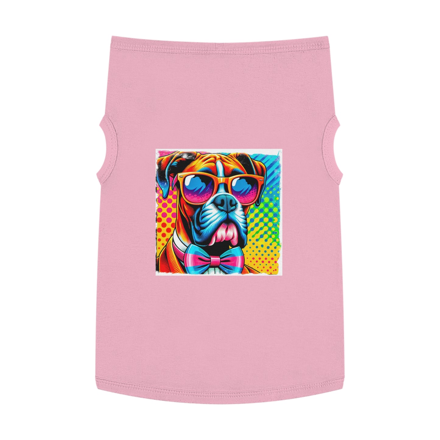 Pet Tank Top Boxer Pop Art Pets Printify XL Pink 