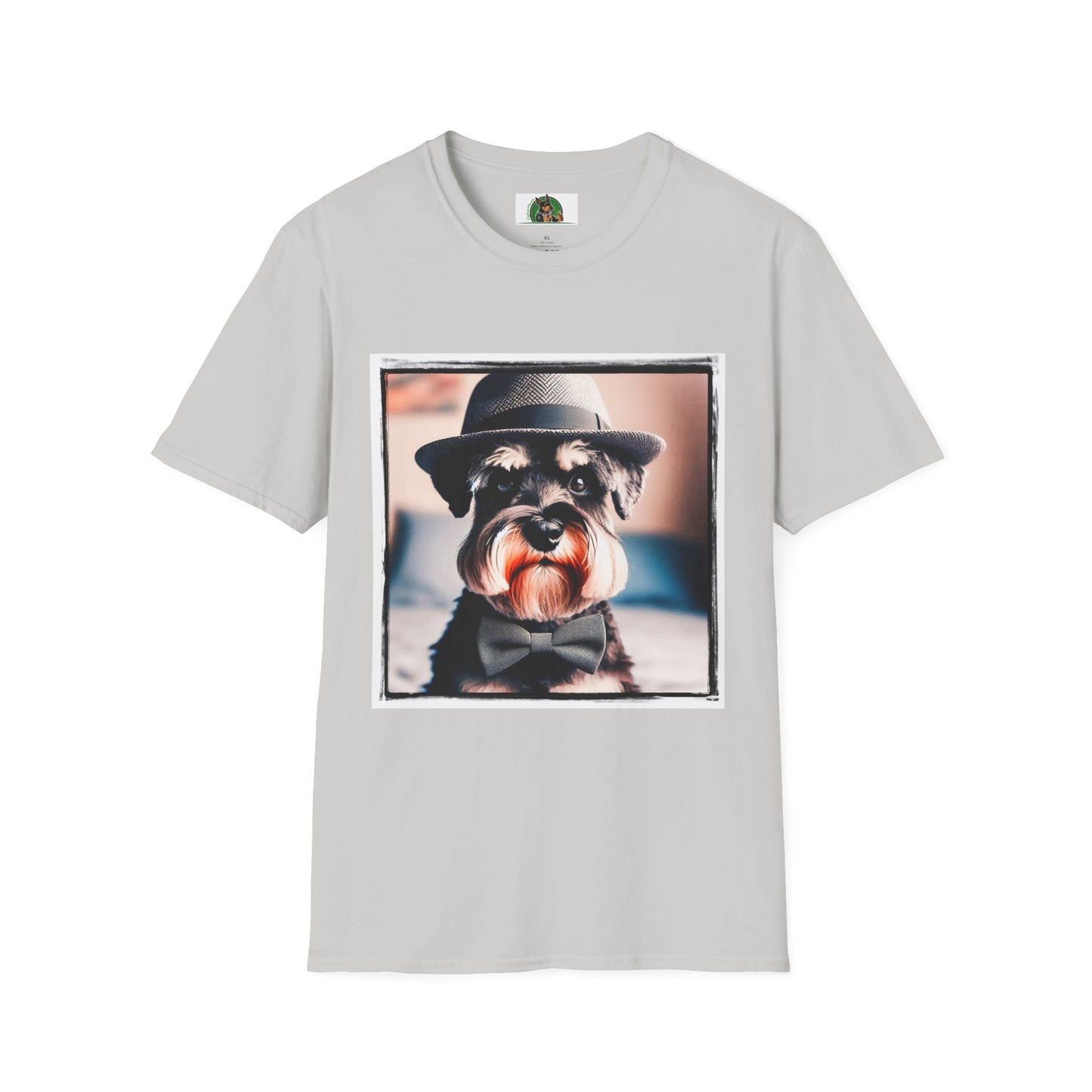 Schnauzer T-Shirt with Miniature Schnauzer Design T-Shirt Printify S Ice Grey 