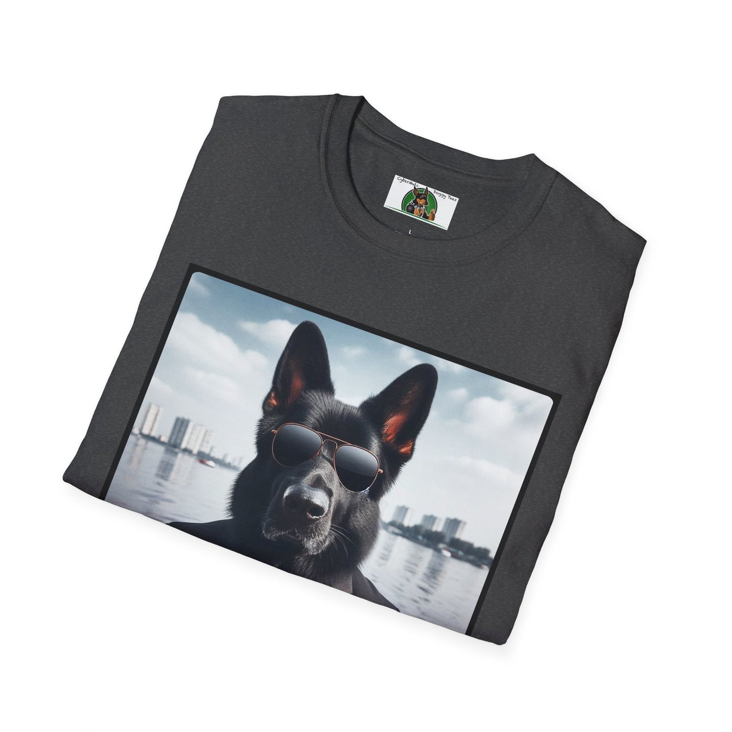 German Shepherd Agent Dog Single Image of Dog Unisex Softstyle T-Shirt T-Shirt Printify