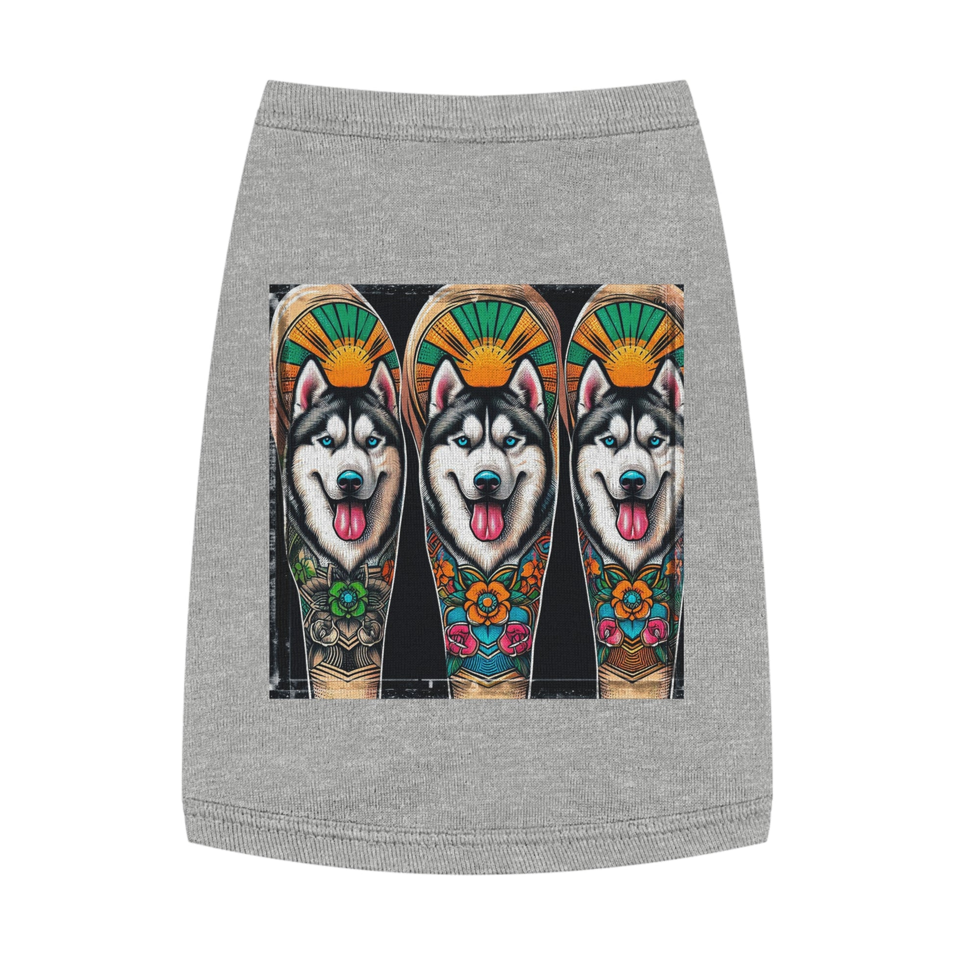 Pet Tank Top Husky Pets Printify M Heather 