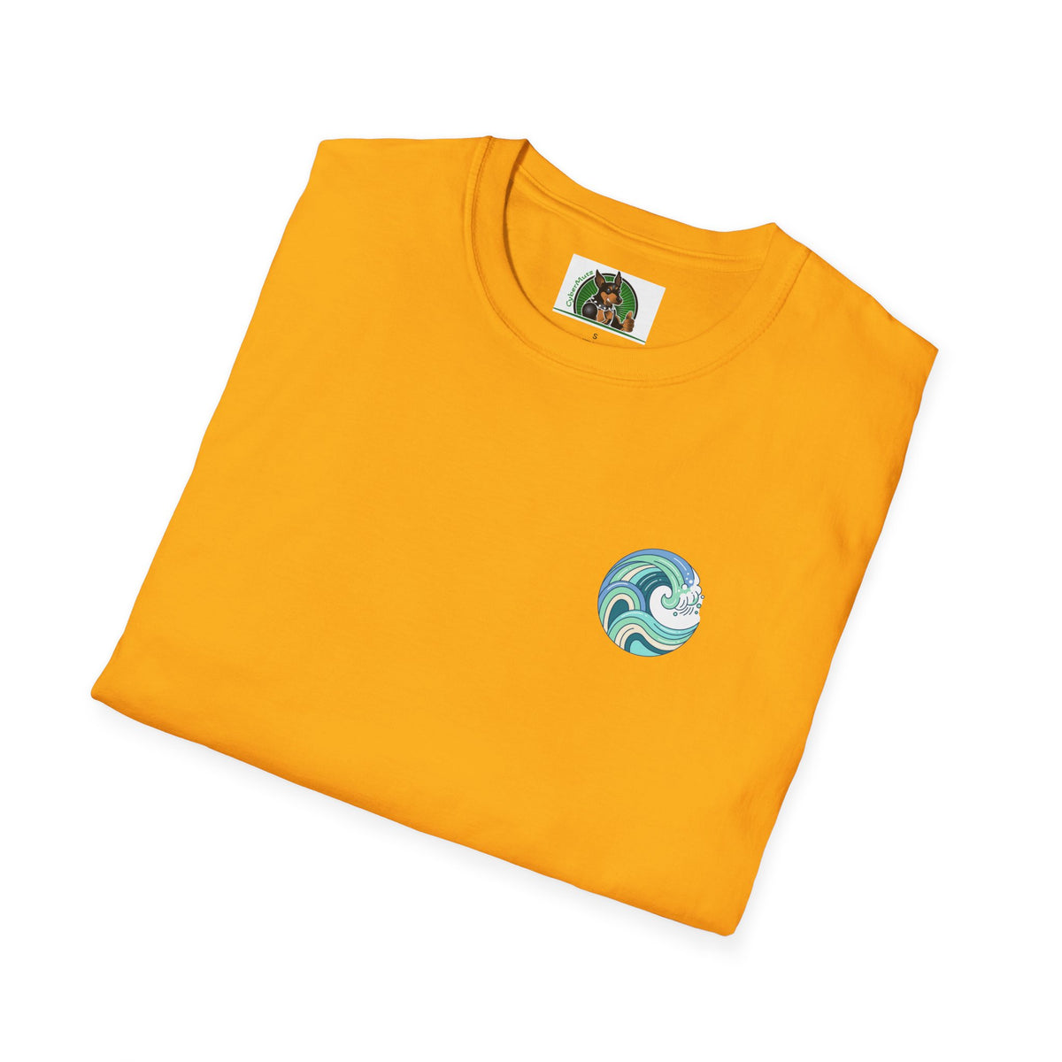 Dalmatian surf day t shirt Back Design