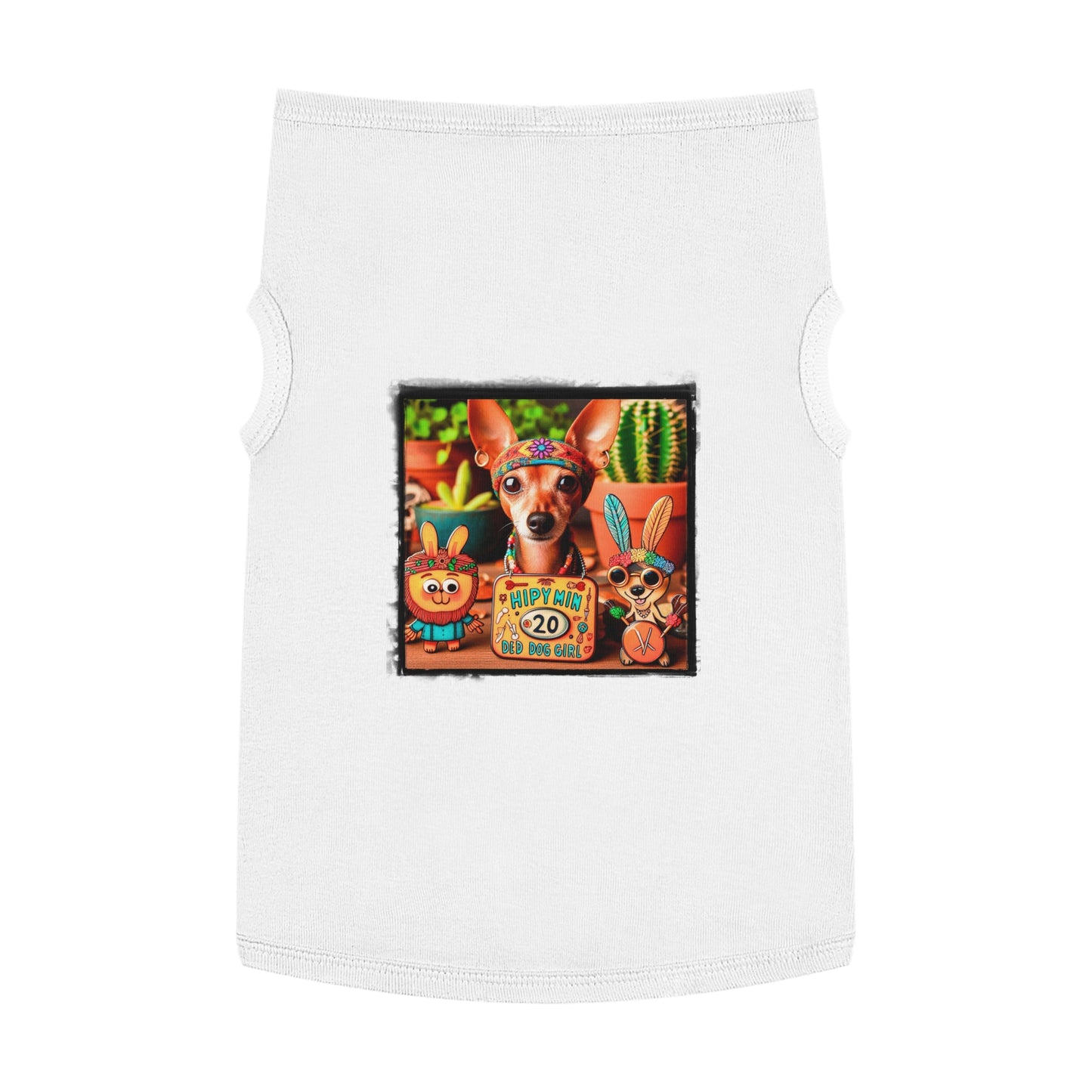 Dog Tank Top - Min Pin Tank Tops Pets Printify XL White 