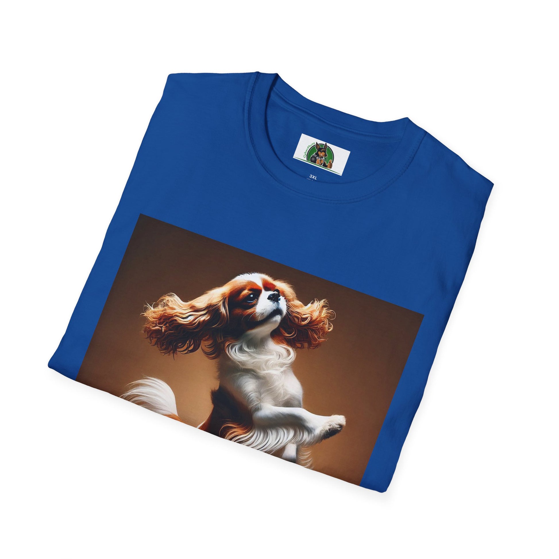 Dog Lover T-Shirt - Dancing Dog Cavalier King Charles Spaniel T-Shirt Printify