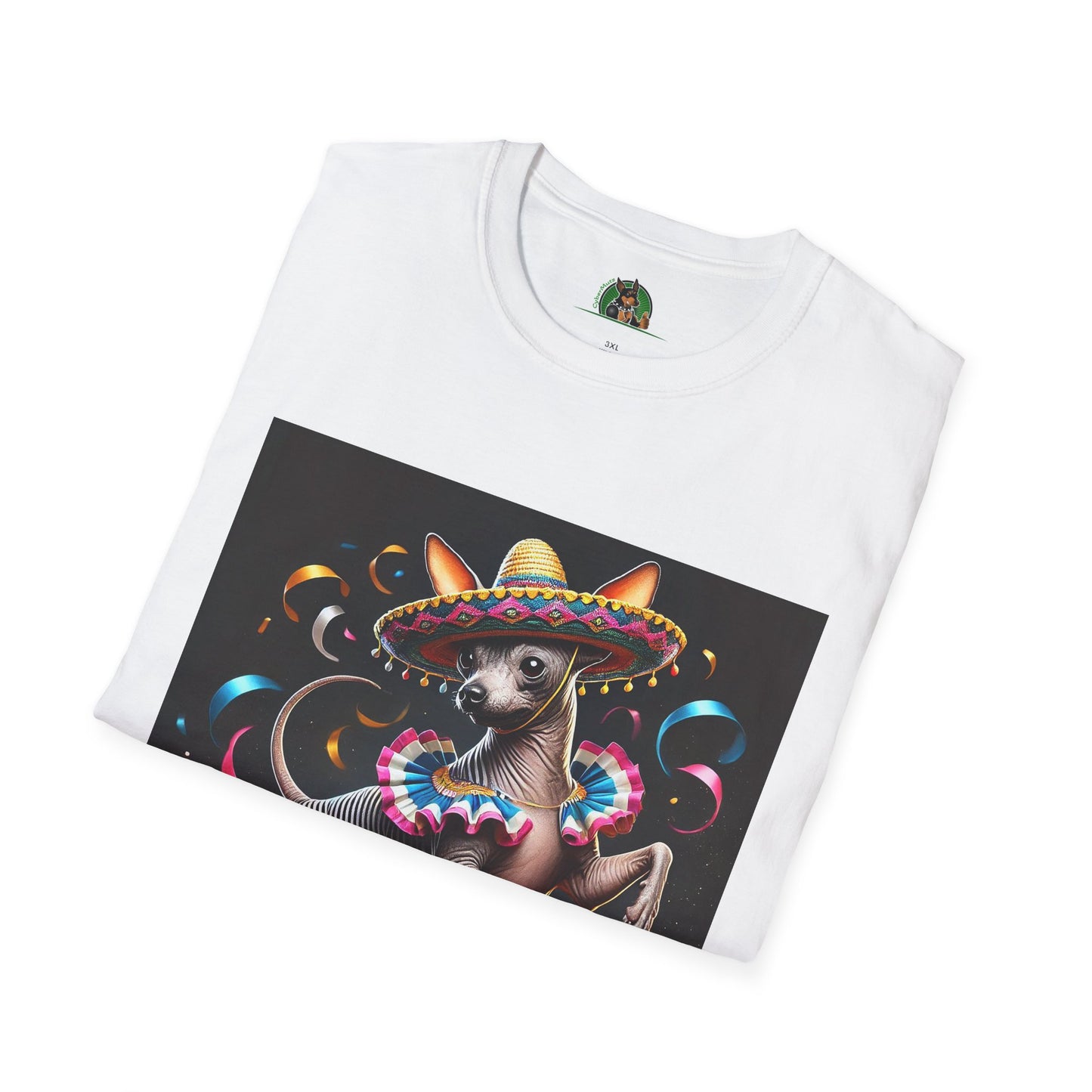 Mexican Hairless Dancing Dog T-Shirt T-Shirt Printify