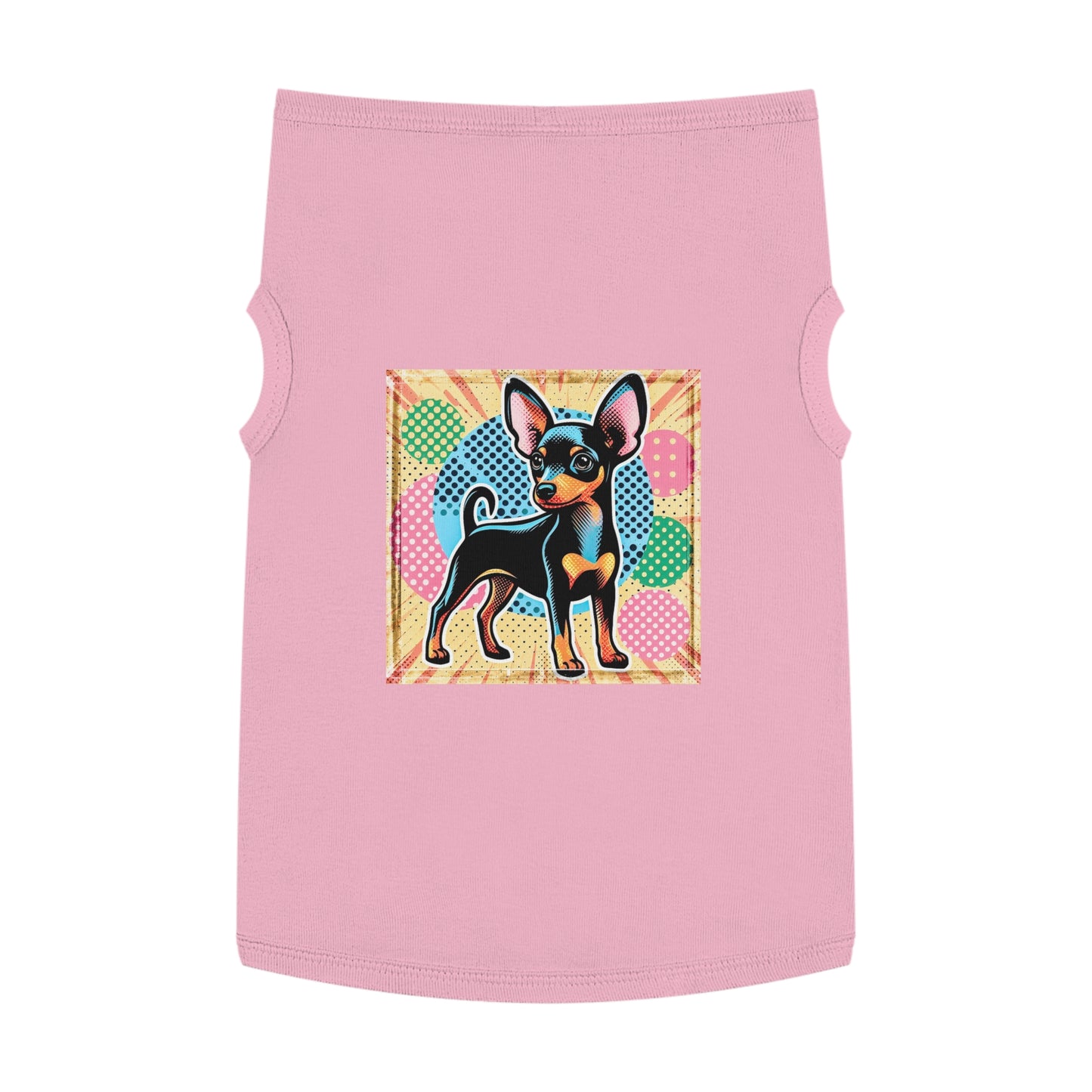 Dog Tank Top - Min Pin Tank Tops Pets Printify XL Pink 