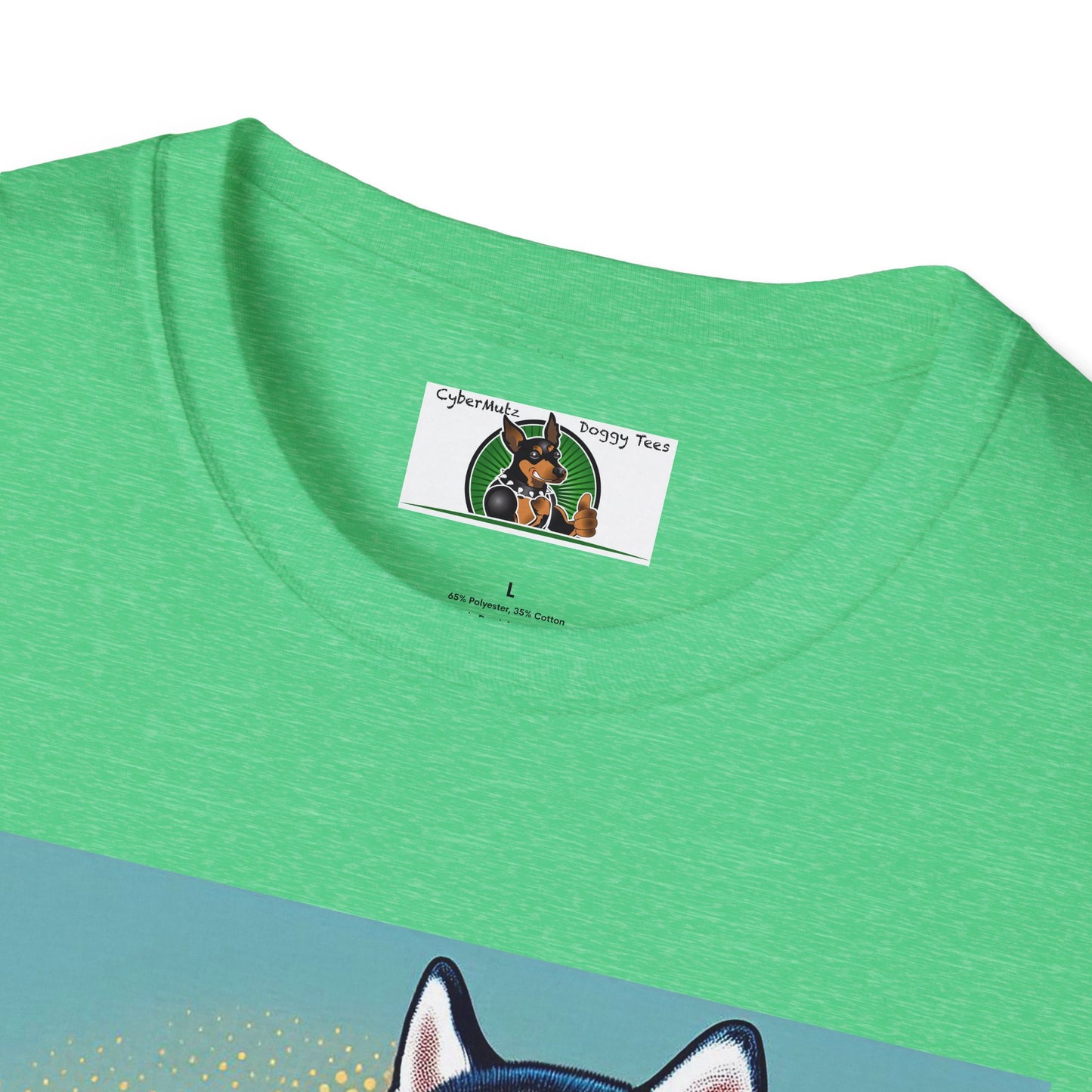 Husky in a Wacky Little Car T-Shirt Printify   