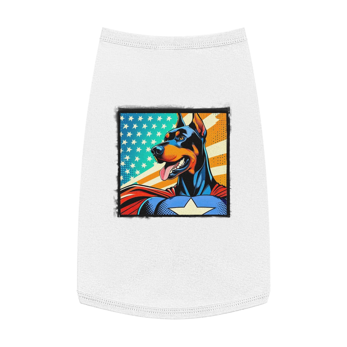 Pet Tank Top Doberman Pets Printify L White